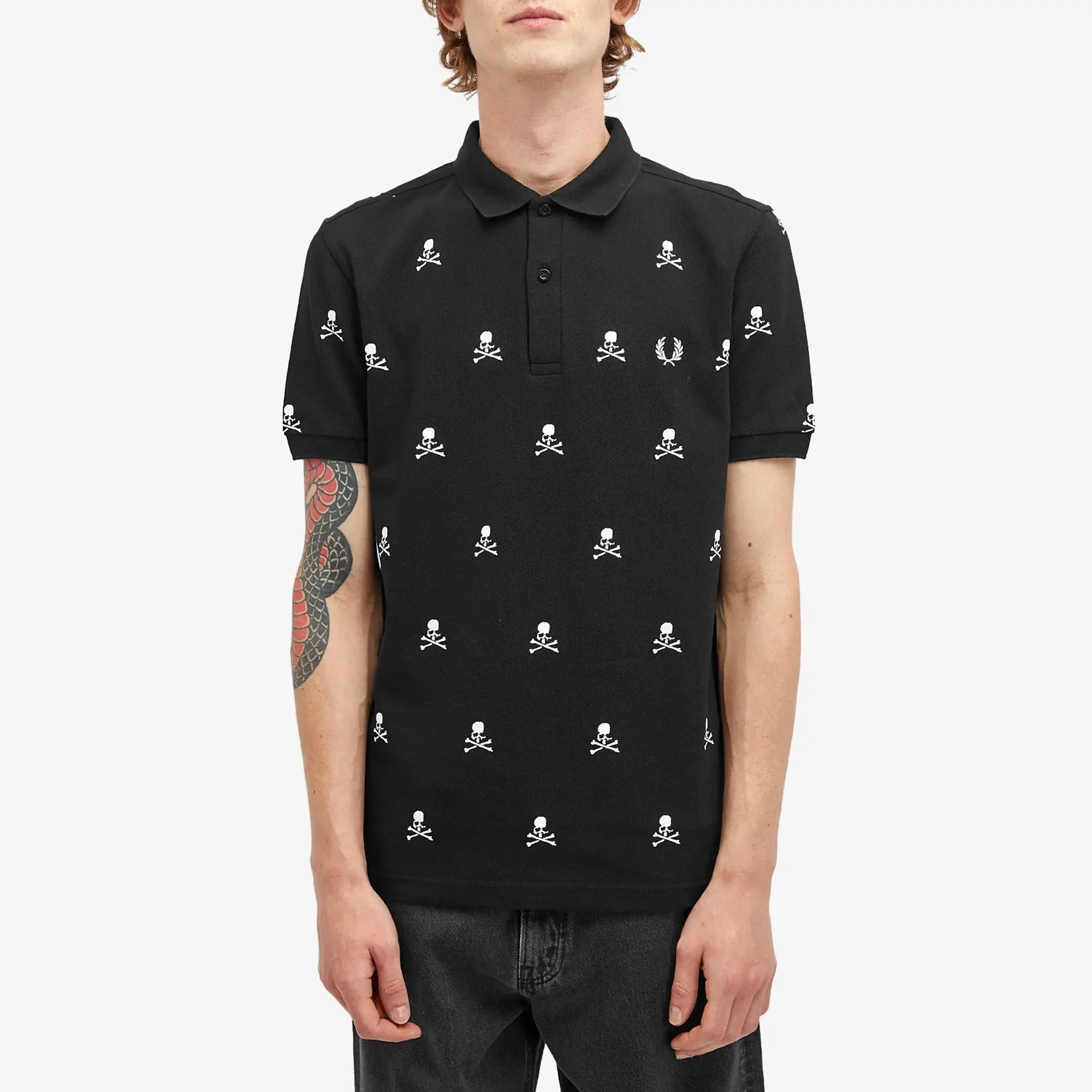 美品　FRED PERRY Lace Polo Shirt(10) 美品 FRED PERRY Lace Polo Shirt(10) Fred Perry - Lace Snow