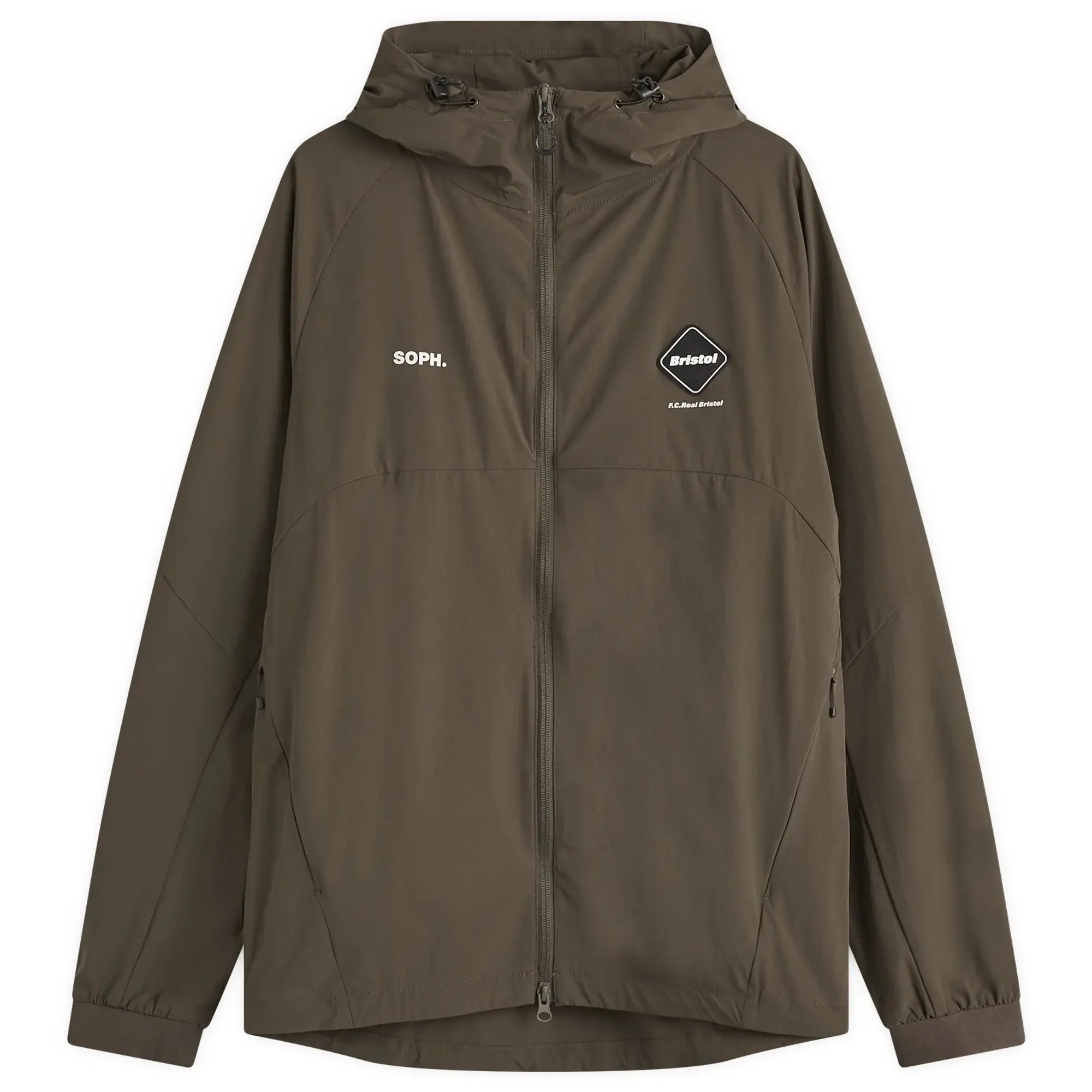 F.C. Real Bristol Men's 4Way Stretch Ventilation Anthem Jacket Khaki