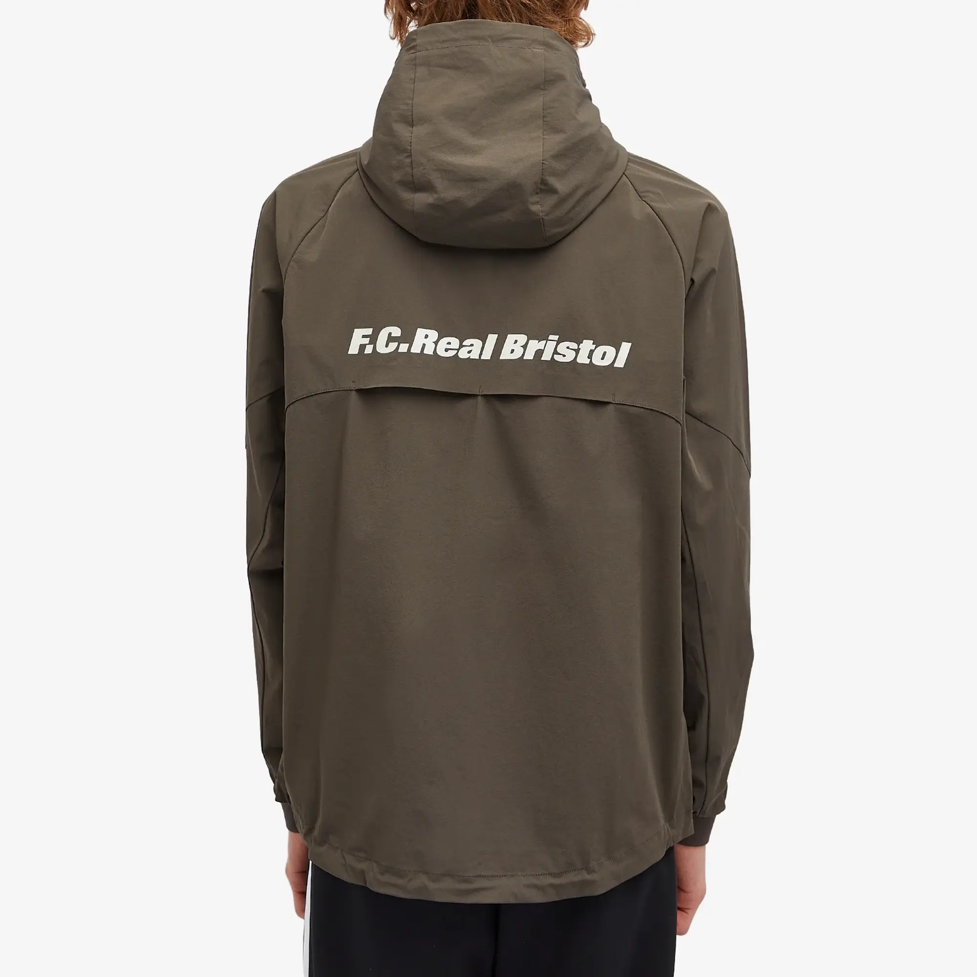 F.C. Real Bristol Men's 4Way Stretch Ventilation Anthem Jacket Khaki