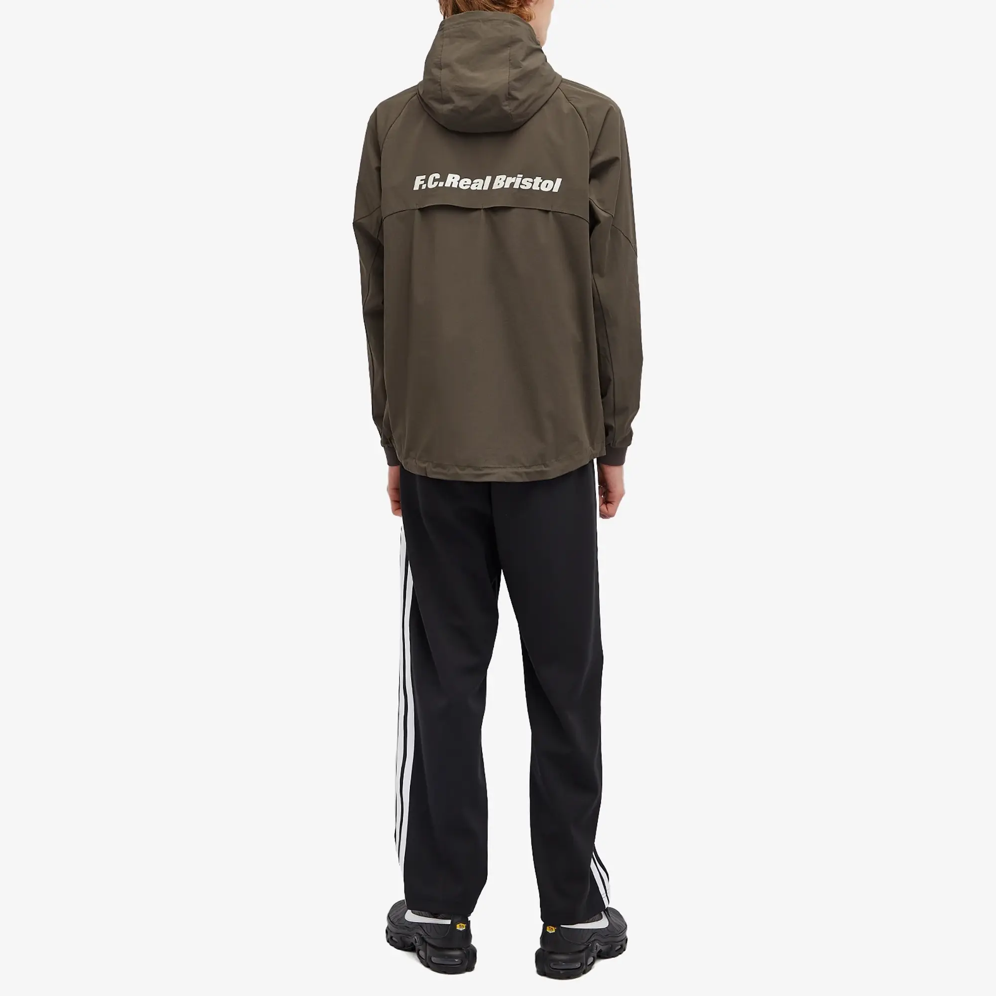 F.C. Real Bristol Men's 4Way Stretch Ventilation Anthem Jacket Khaki