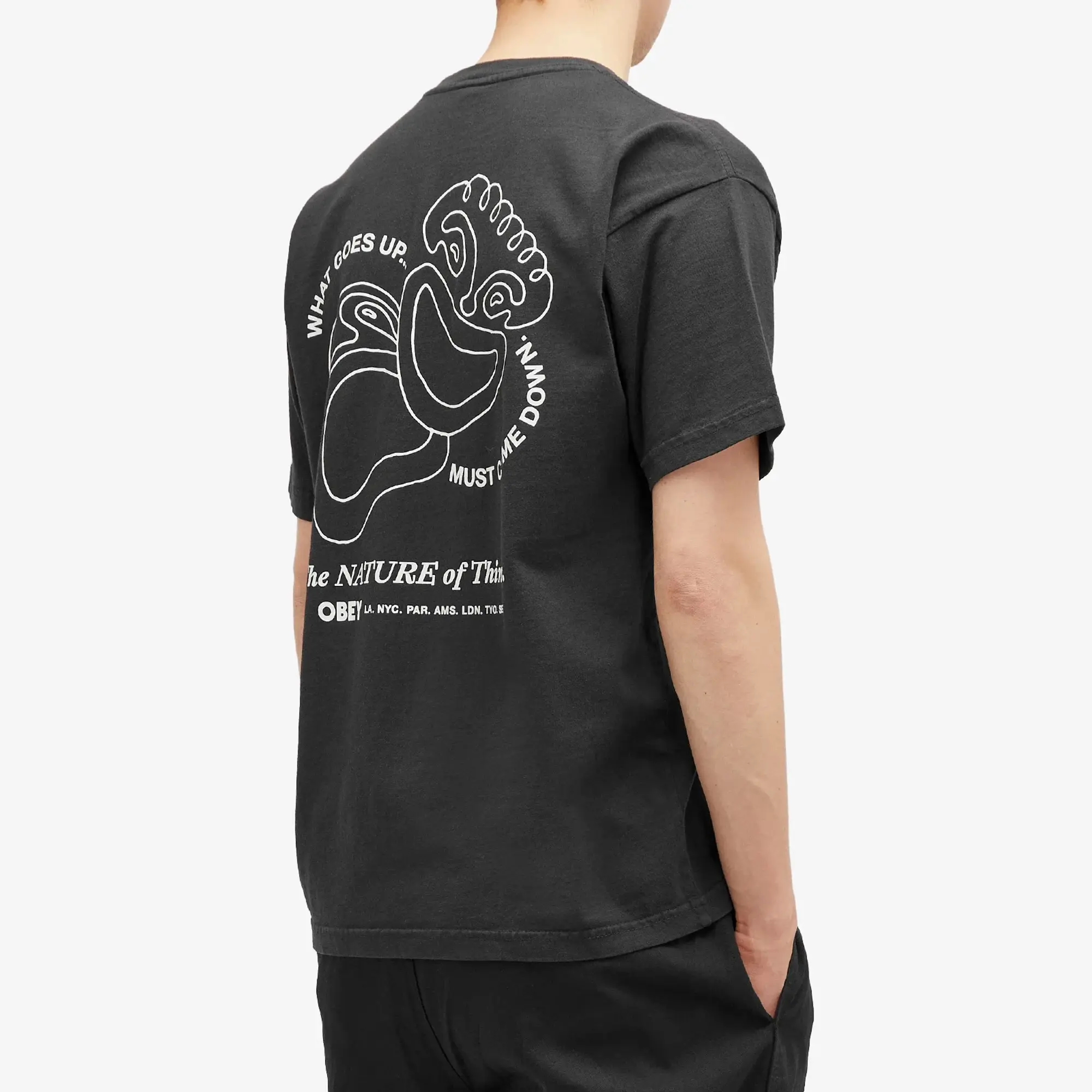 Obey Men's Nature of Things T-Shirt Vintage Black