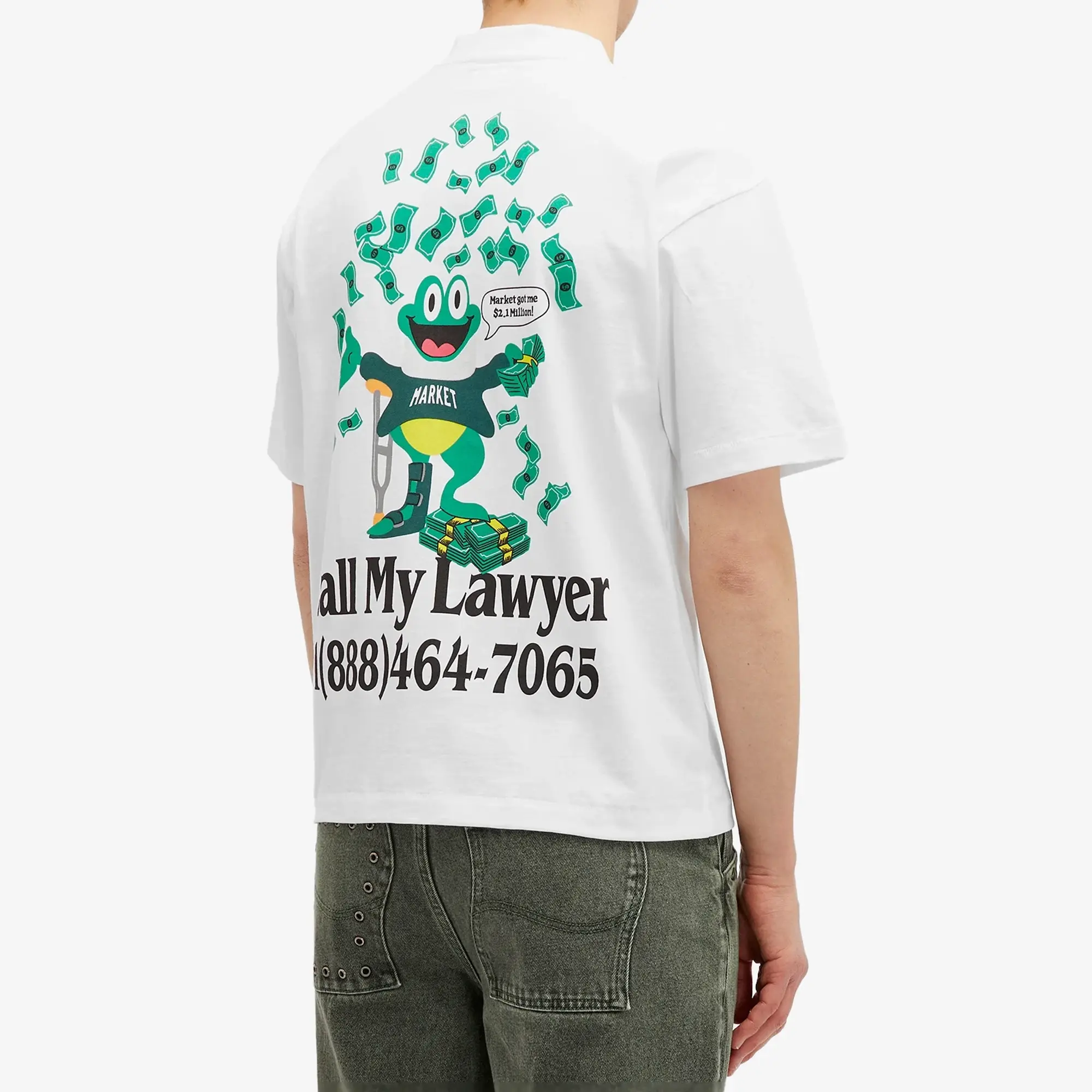 Market Men's Slip And Fall T-Shirt White