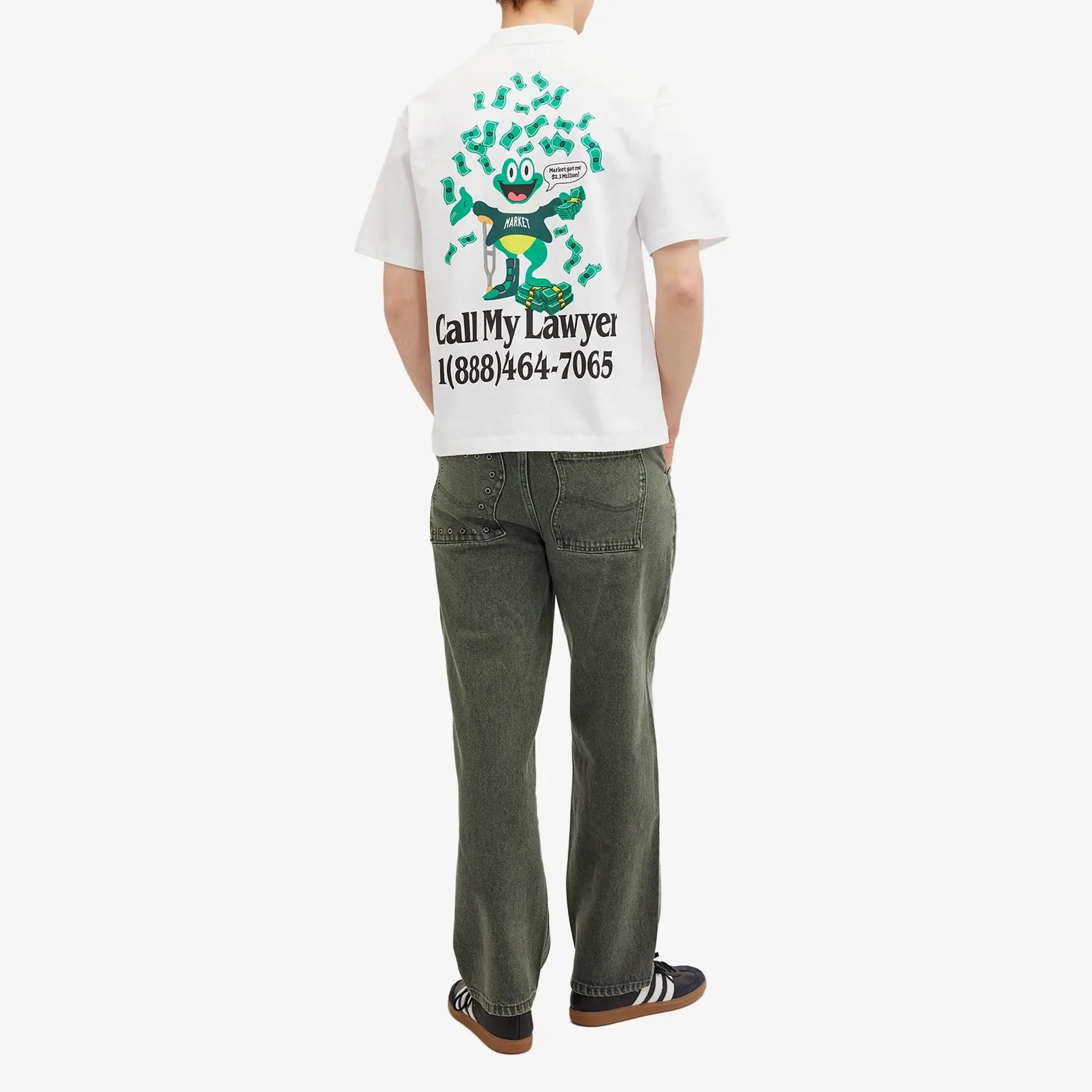 Market Men's Slip And Fall T-Shirt White