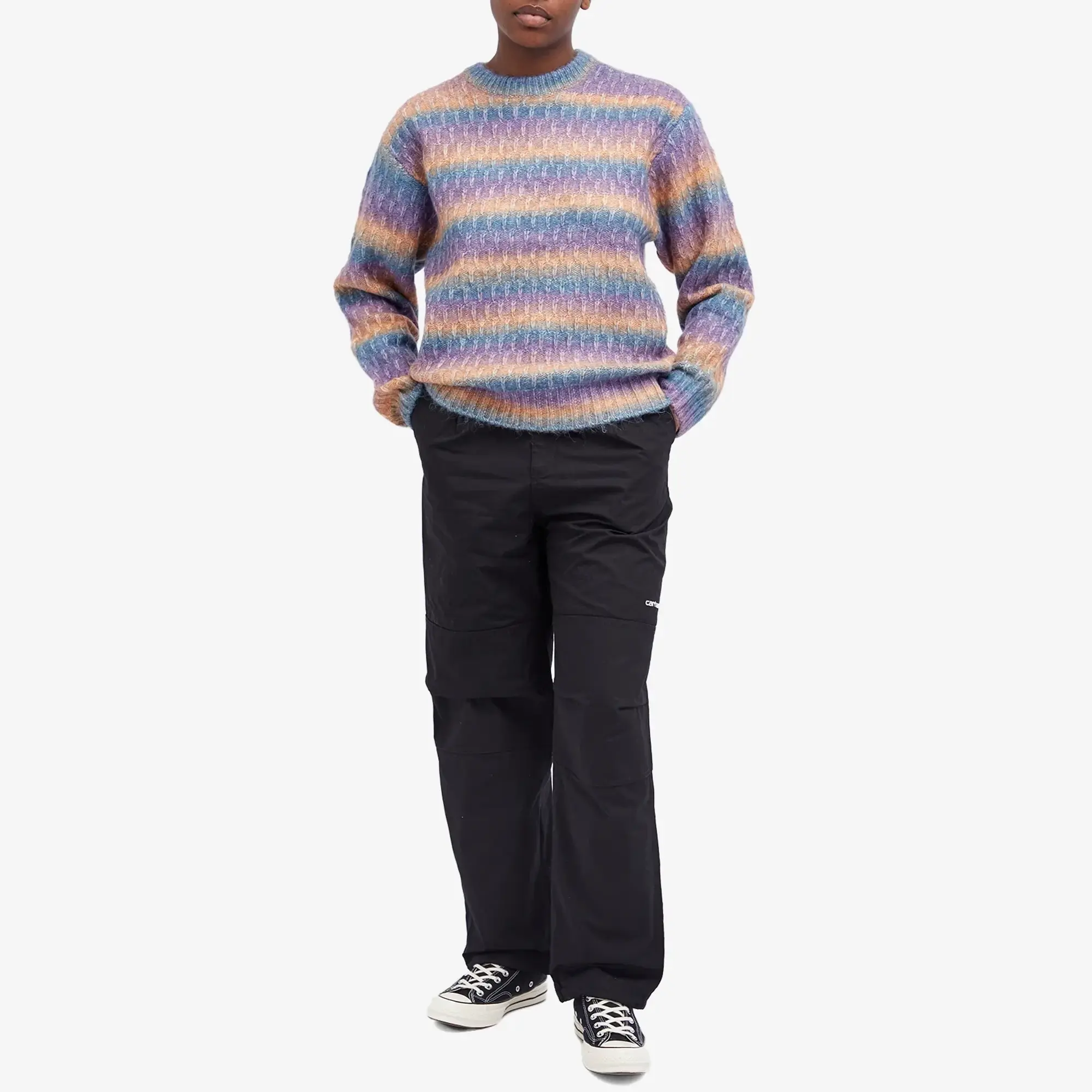 Obey Women's Daytrip Crew Jumper Purple Multi