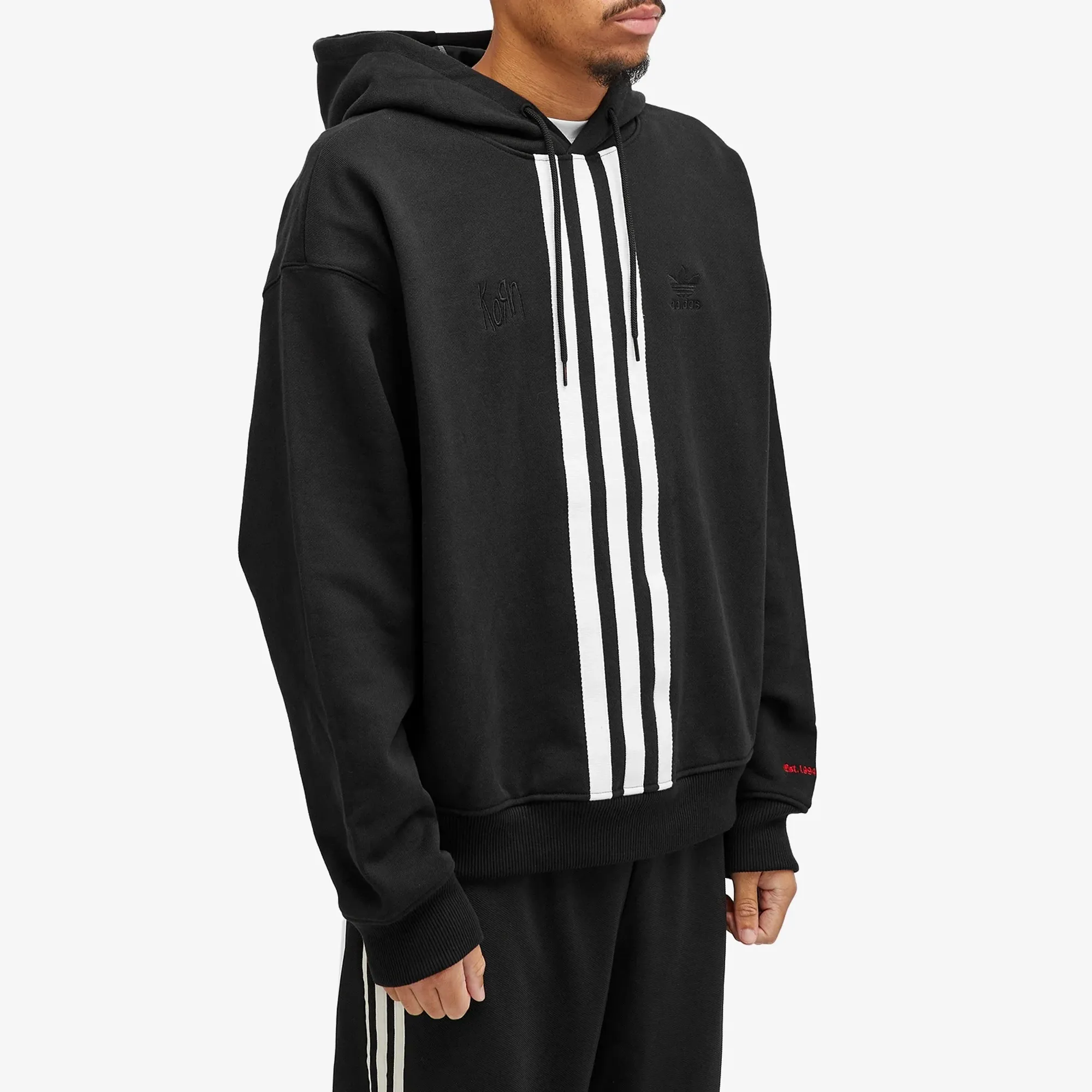 adidas Originals x Korn Graphic Stripe Hoodie, Black | JG1337