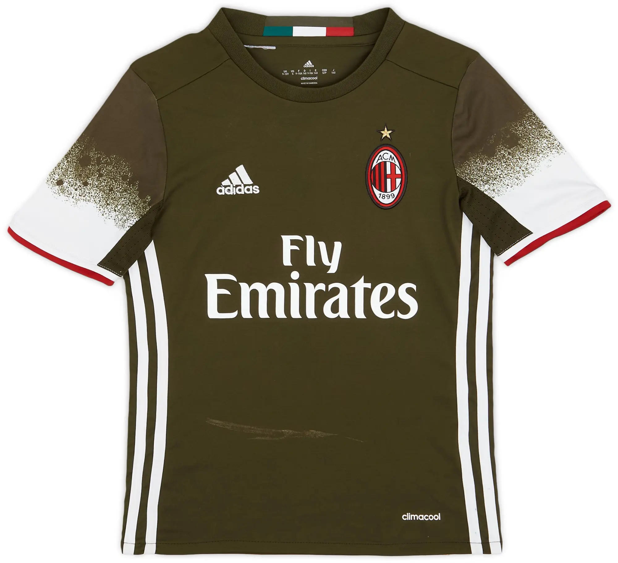 adidas 2016-17 AC Milan Third Shirt - 7/10 - (S.Boys)