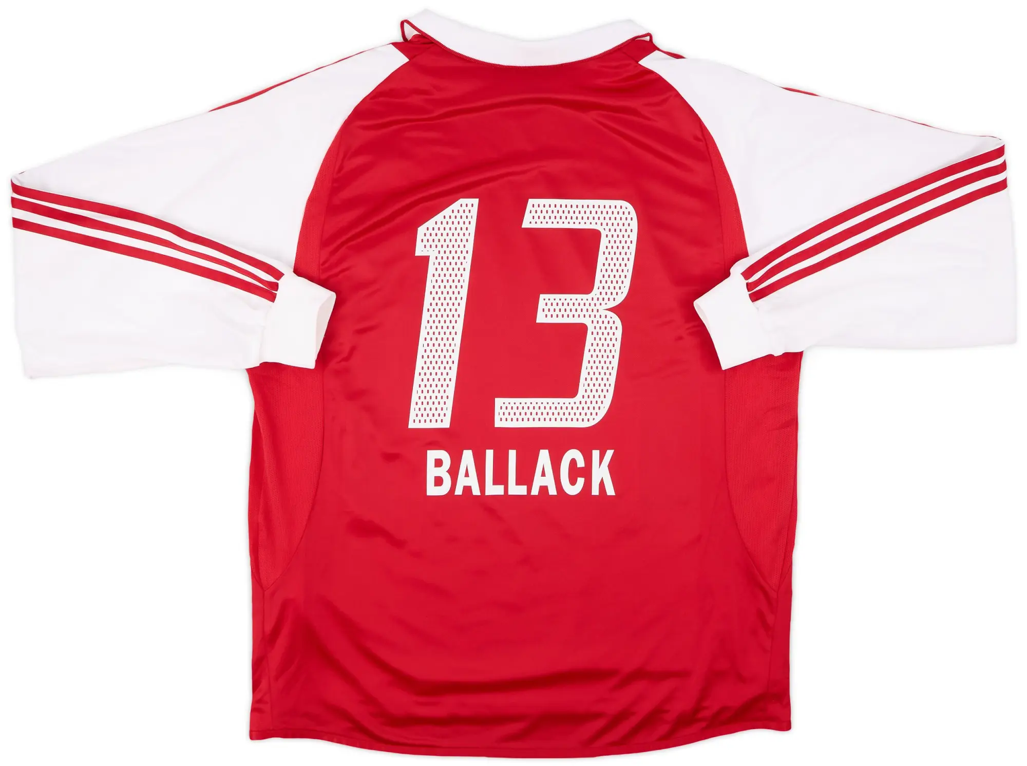 adidas 2004-05 Bayern Munich Player Issue Home L/S Shirt Ballack #13 - 9/10 - (XL)