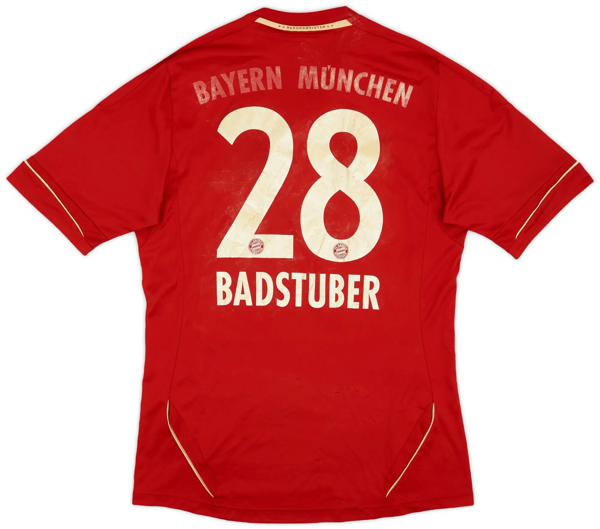adidas 2011-13 Bayern Munich Home Shirt Badstuber #28 - 4/10 - (M)