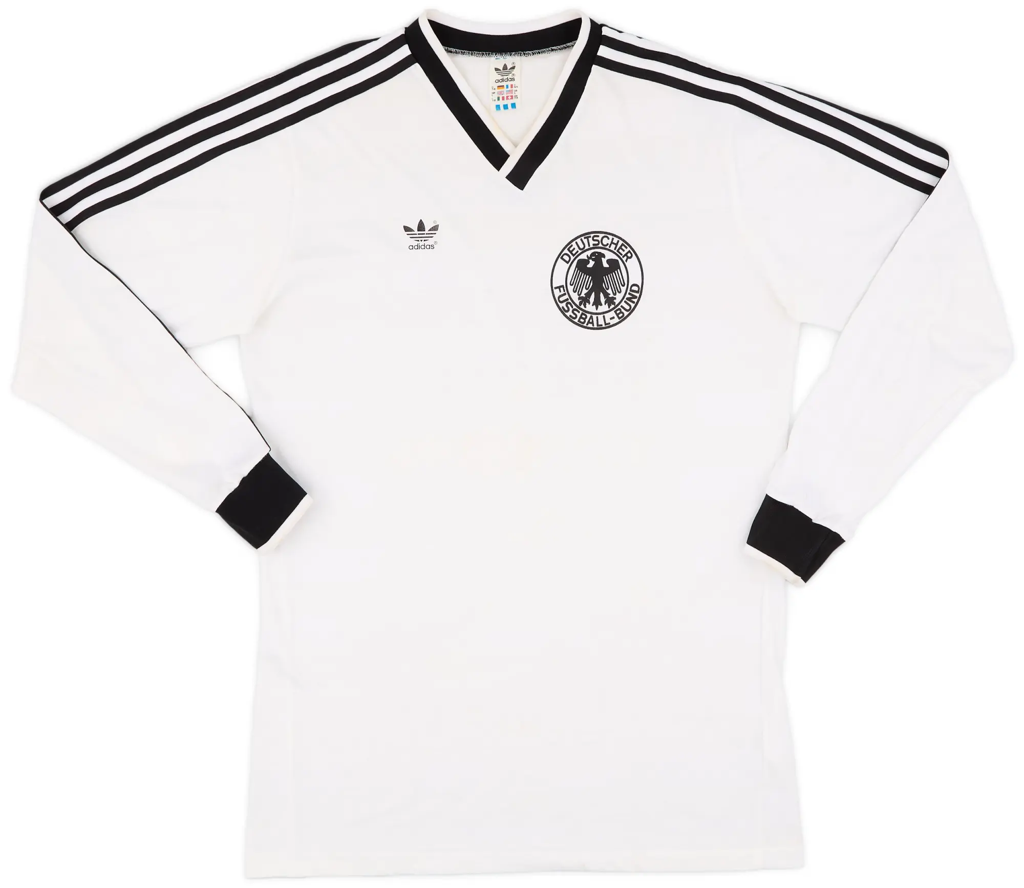 adidas 1984-86 West Germany Home L/S Shirt - 8/10 - (L)