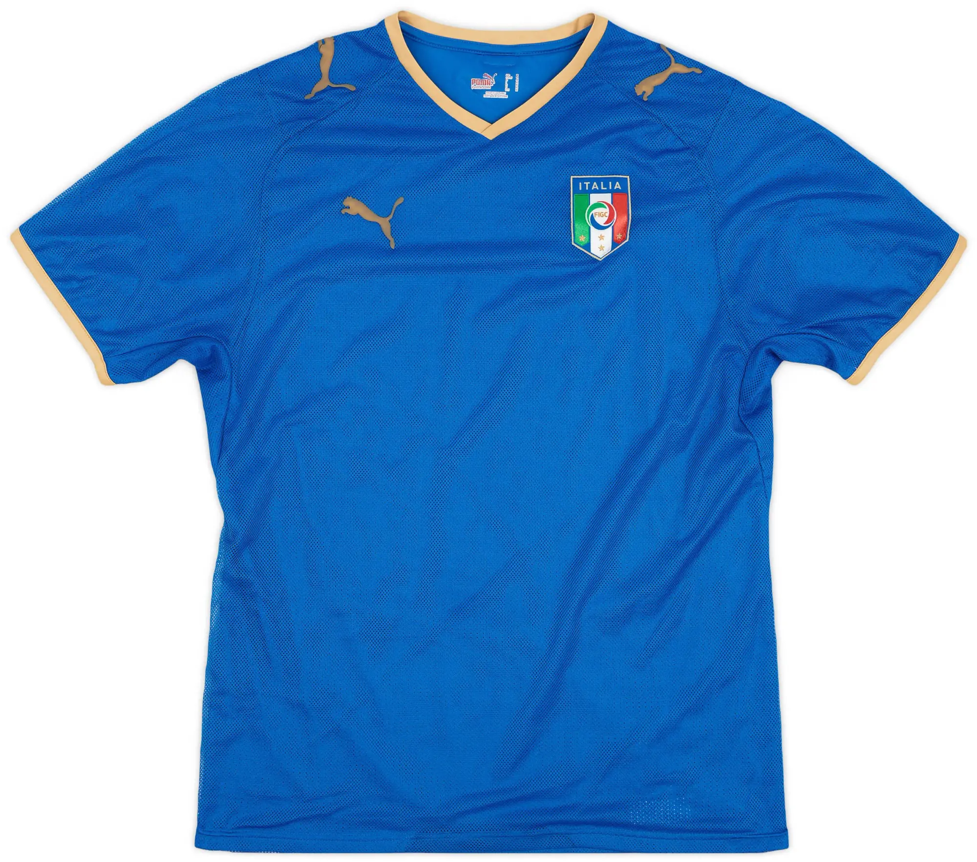 Puma 2007-08 Italy Home Shirt - 5/10 - (M)