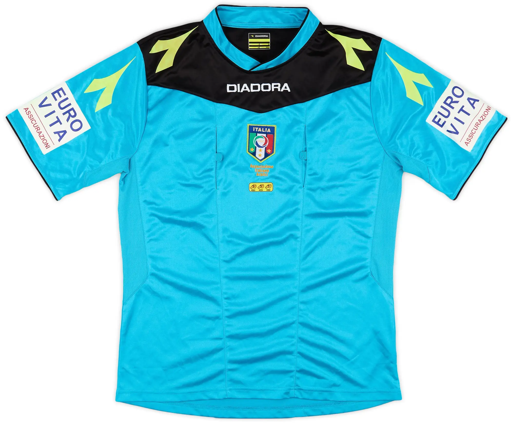 2014-15 Italy FIGC Diadora Referee Shirt - 6/10 - (M)