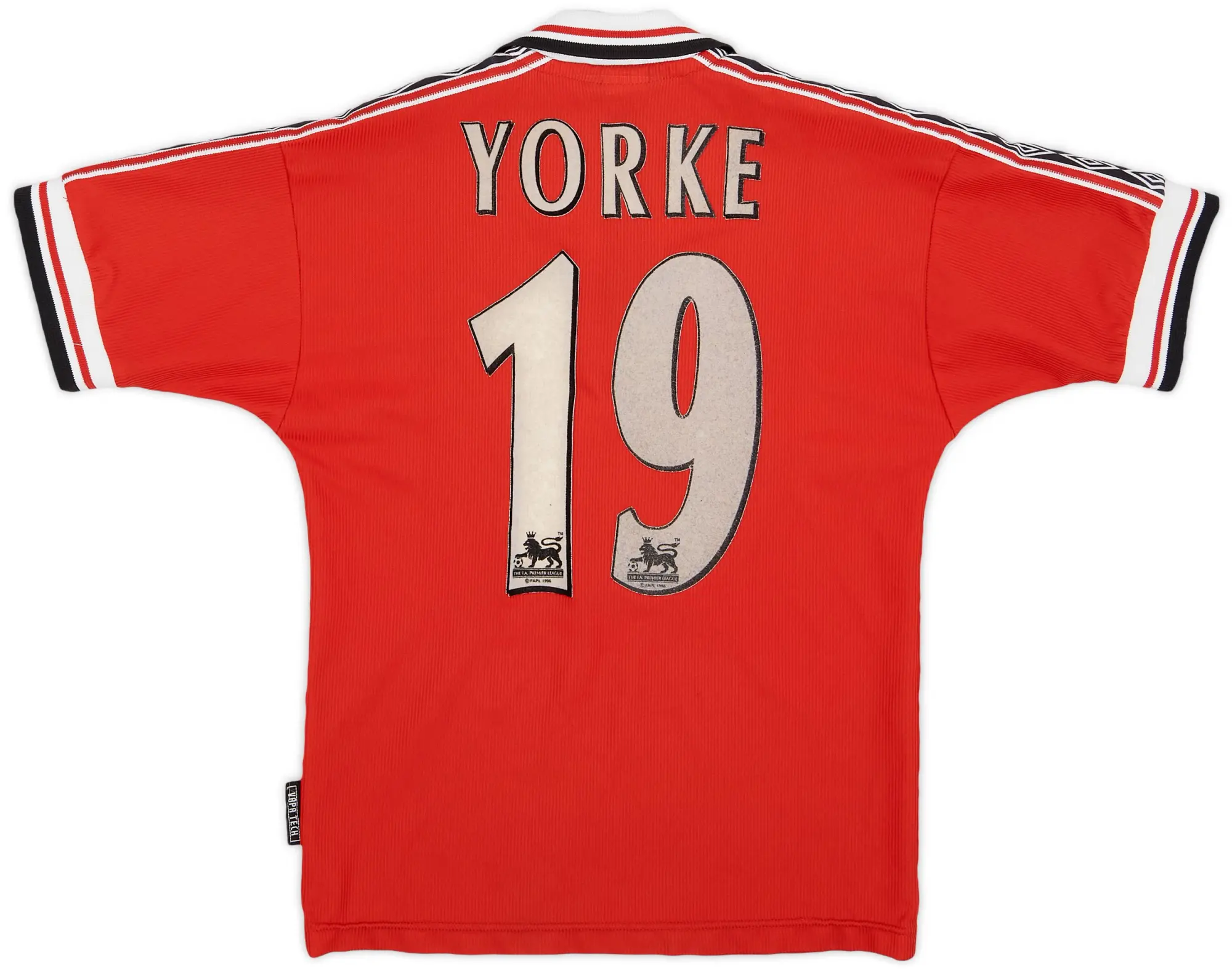 Umbro 1998-00 Manchester United Home Shirt Yorke #19 - 5/10 - (M.Boys)
