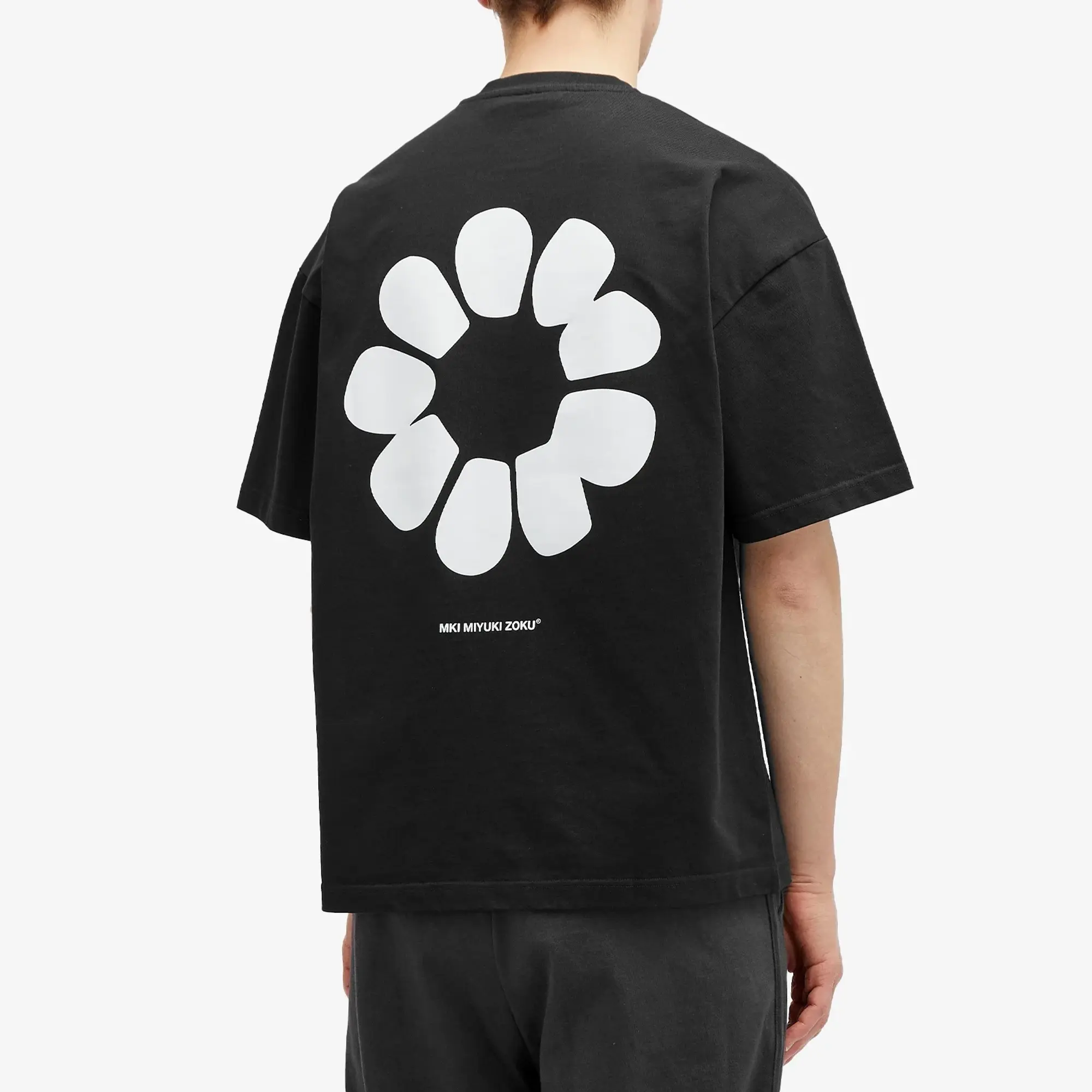 MKI Men's Floral Stamp T-Shirt Black