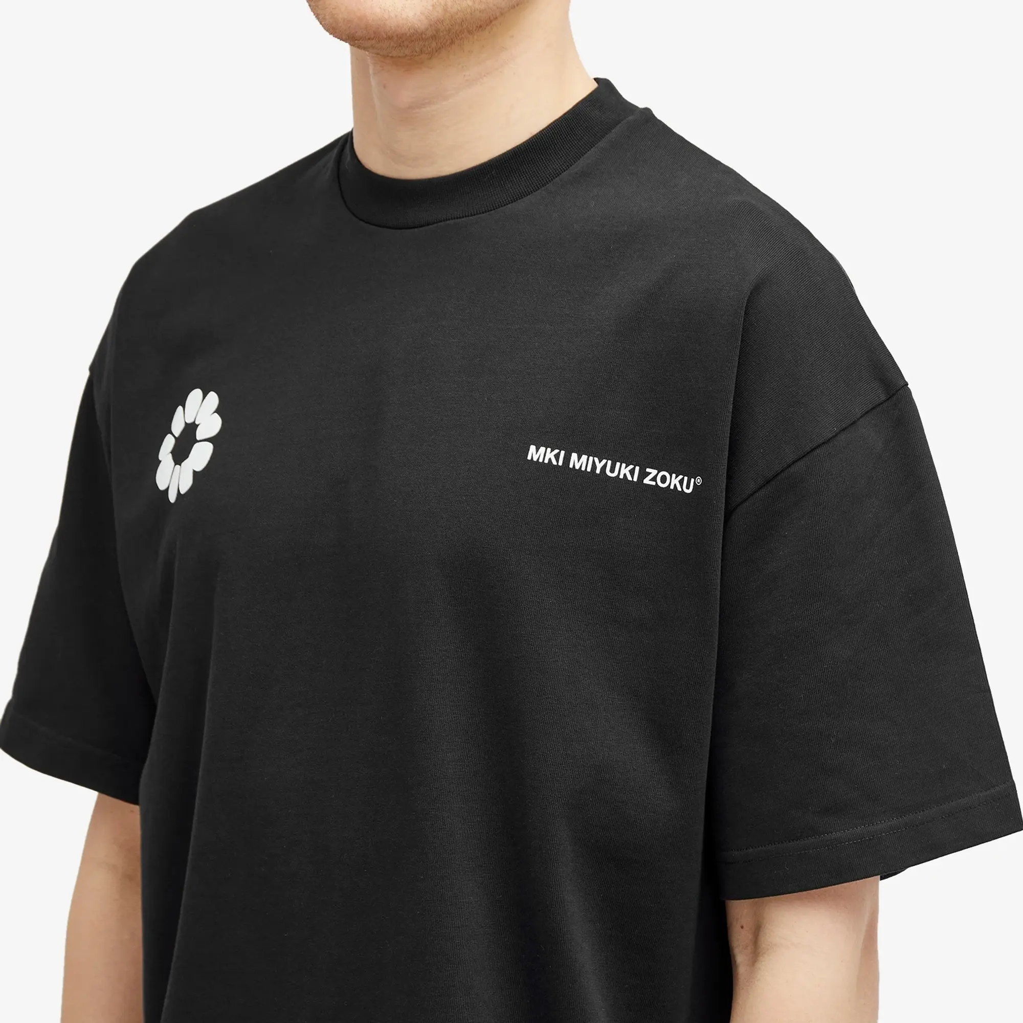 MKI Men's Floral Stamp T-Shirt Black