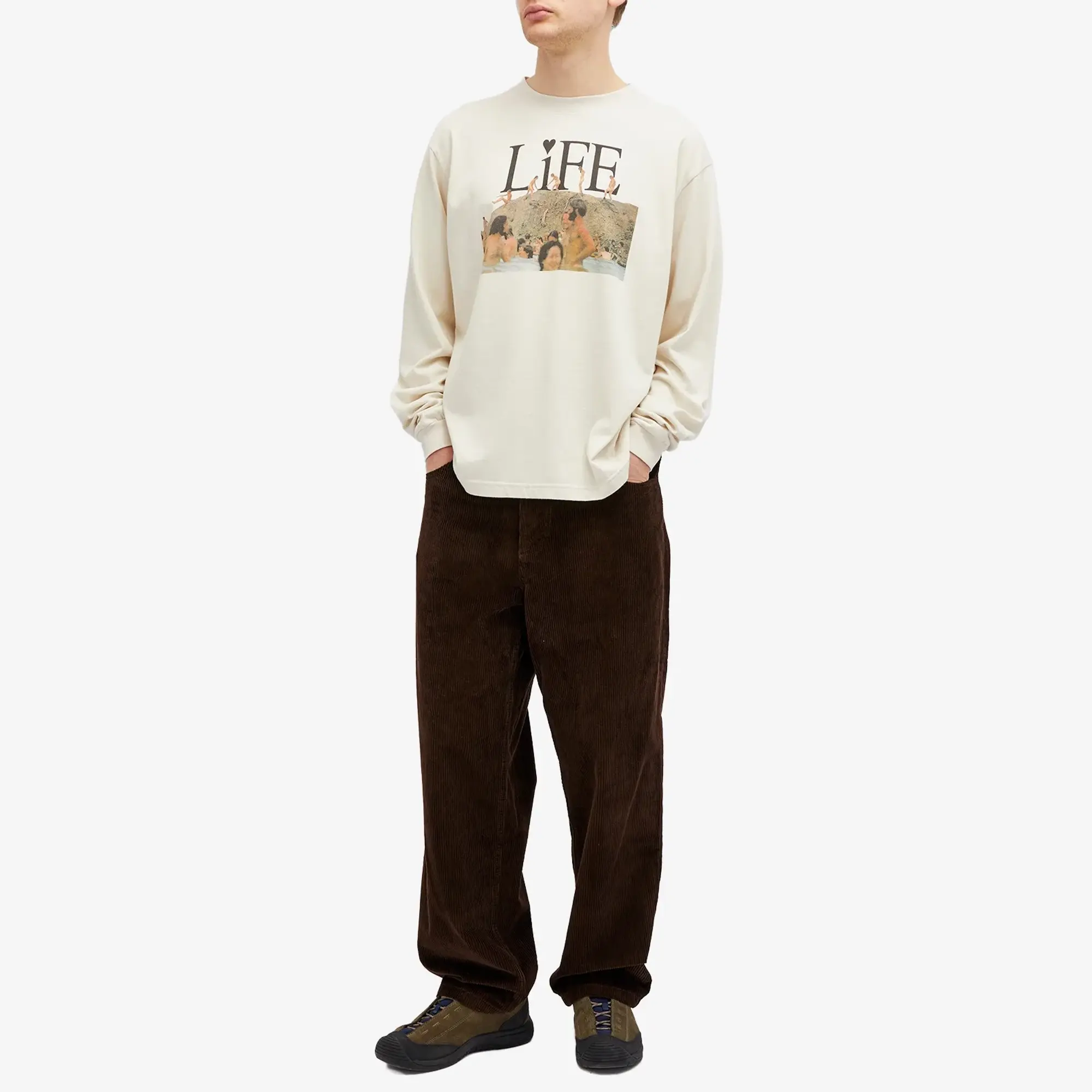 Good Morning Tapes Men's Life Long Sleeve T-Shirt Natural