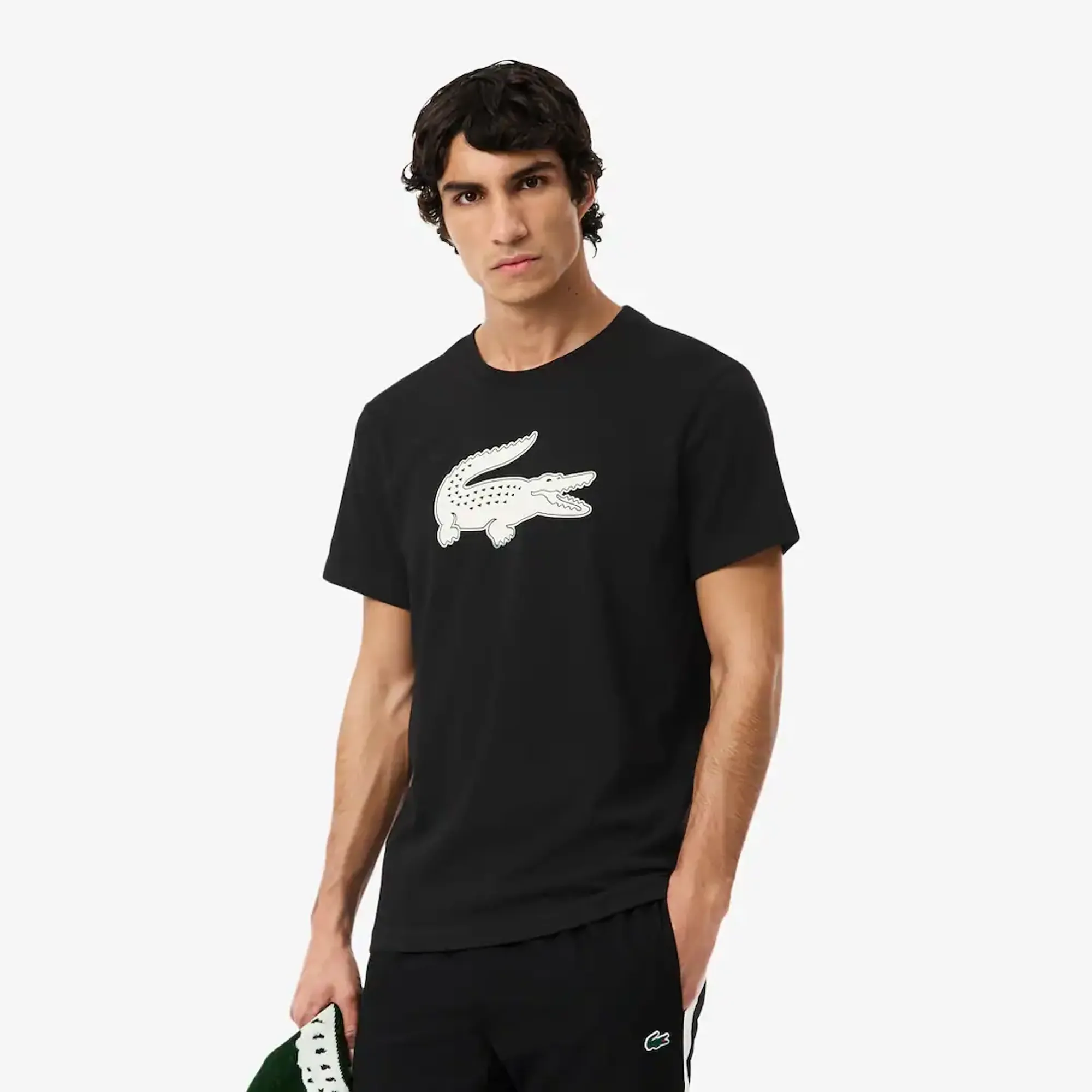 T-Shirt Lacoste Print Crocodile Tee Black M