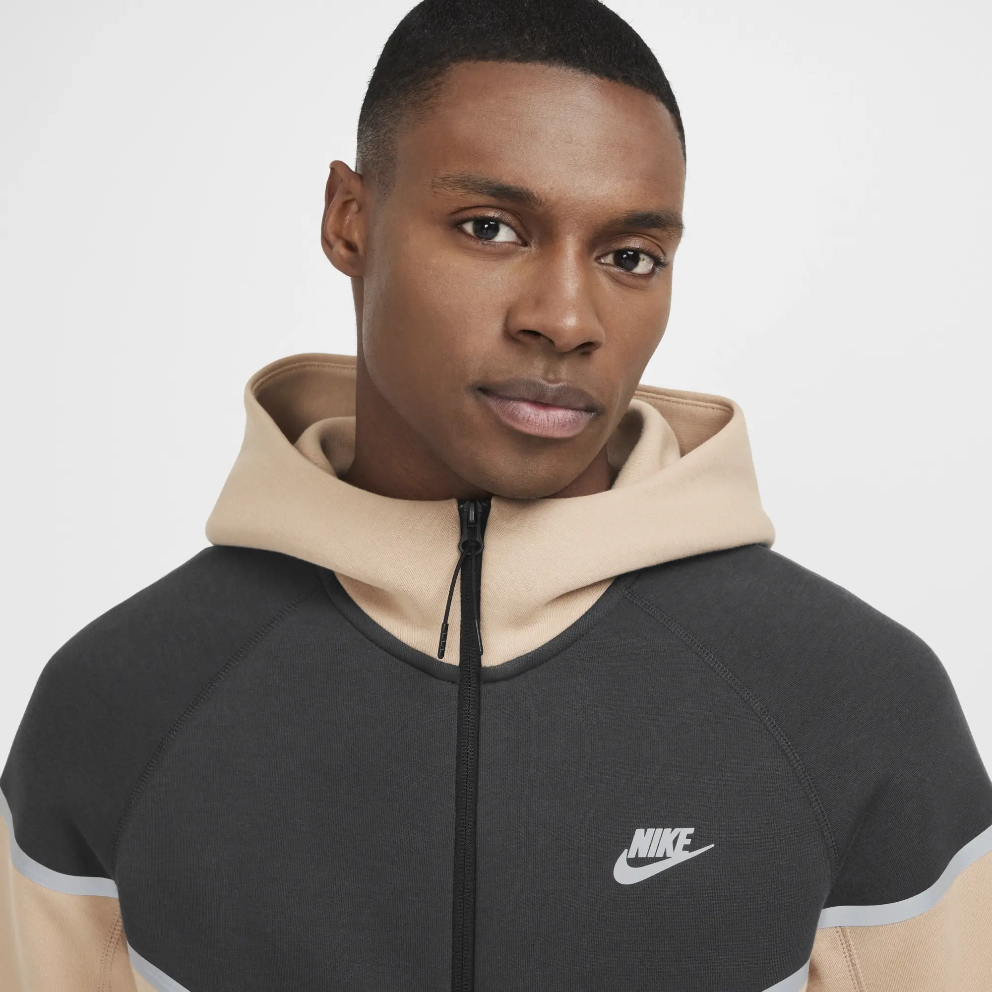 Nike Tech Windrunner Men's Fleece Full-Zip Jacket - Brown - Cotton/Polyester