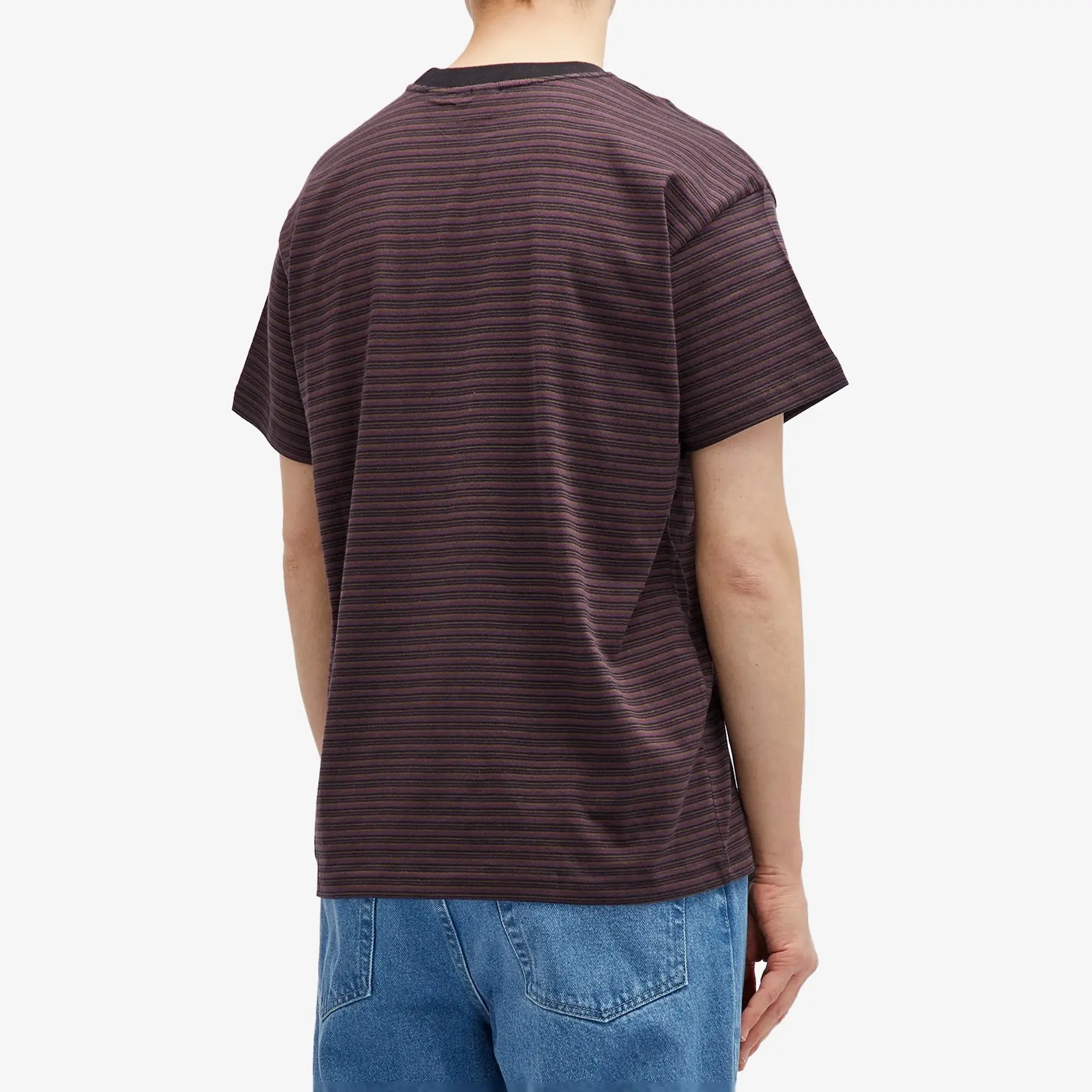 Obey Men's Relocated Stripe T-Shirt Black Multi