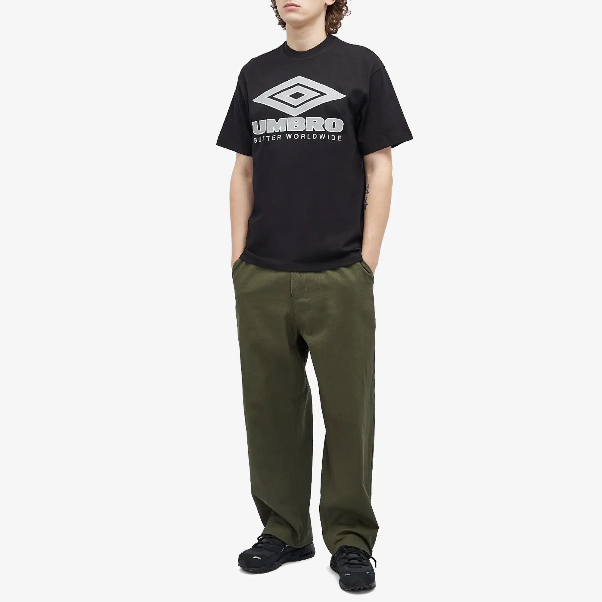 Butter Goods Men's x Umbro Diamond Logo T-Shirt Black