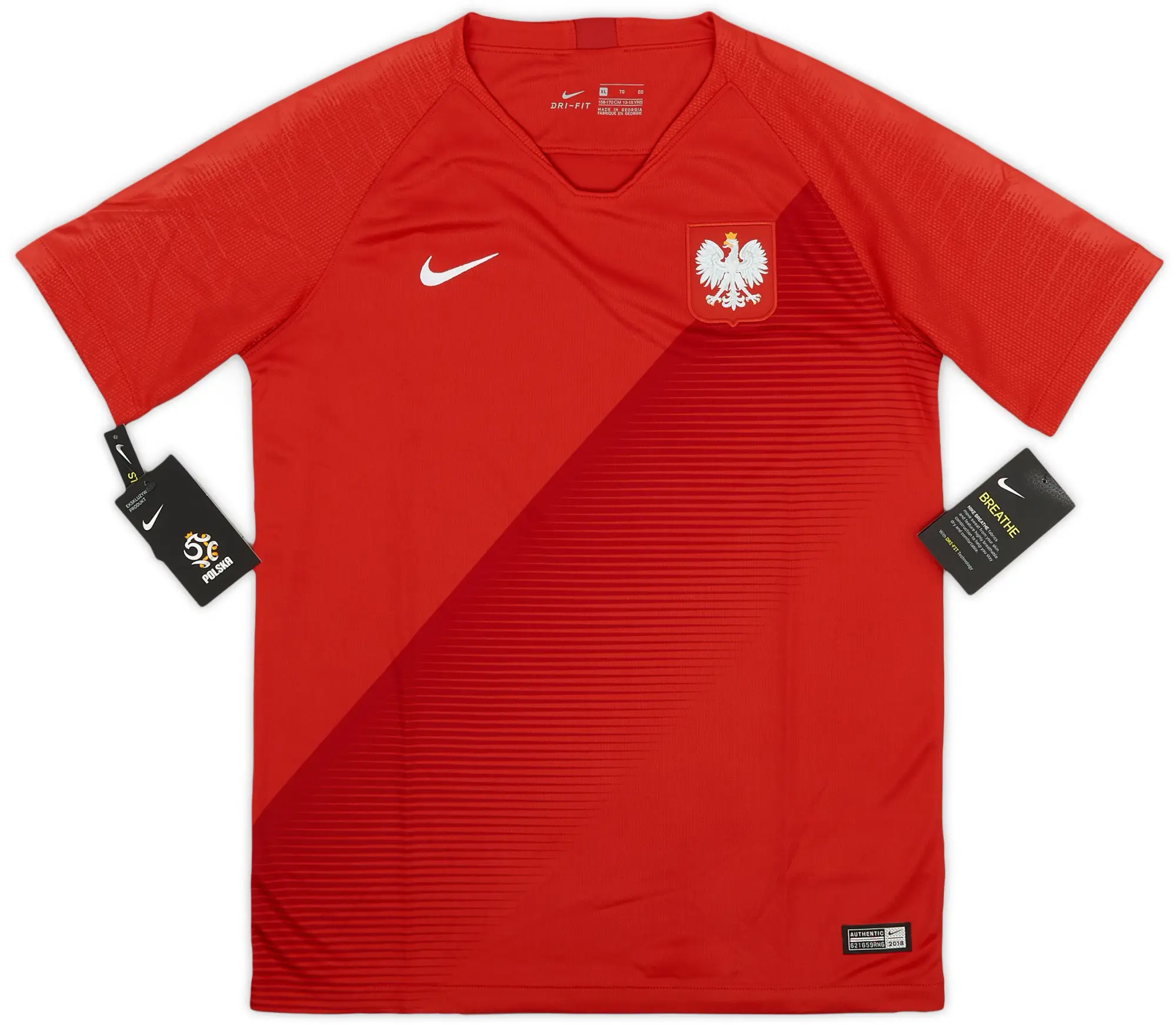 Nike Poland Boys SS Away Shirt 2018