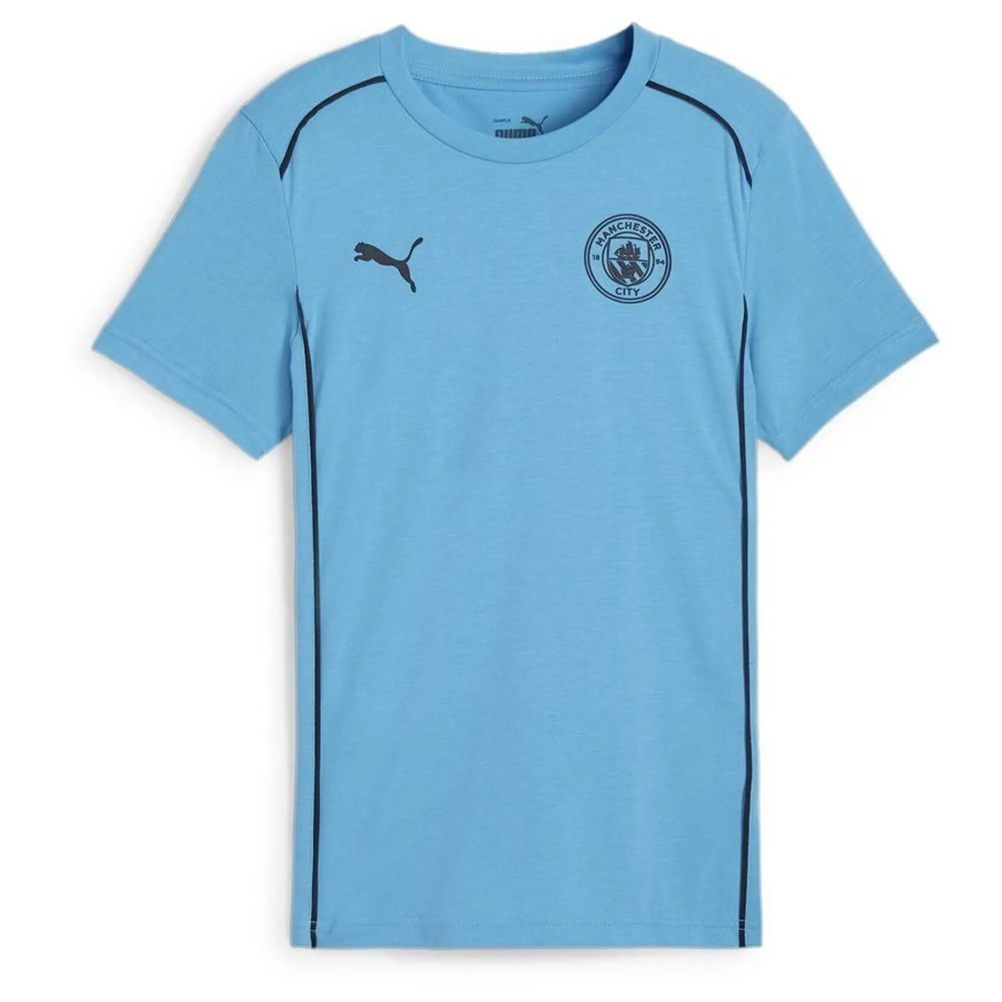 Puma Manchester City T-Shirt Casuals - Magic Blue/New Navy Kids - ['Blue']