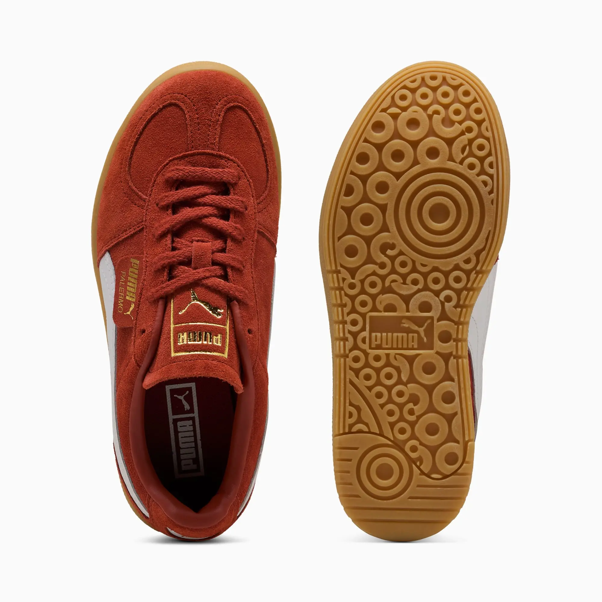 PUMA★PALERMO ELEVATA WNS★厚底★MARS RED-GUM PUMA Palermo Elevata Sneakers Women, Mars Red/Gum
