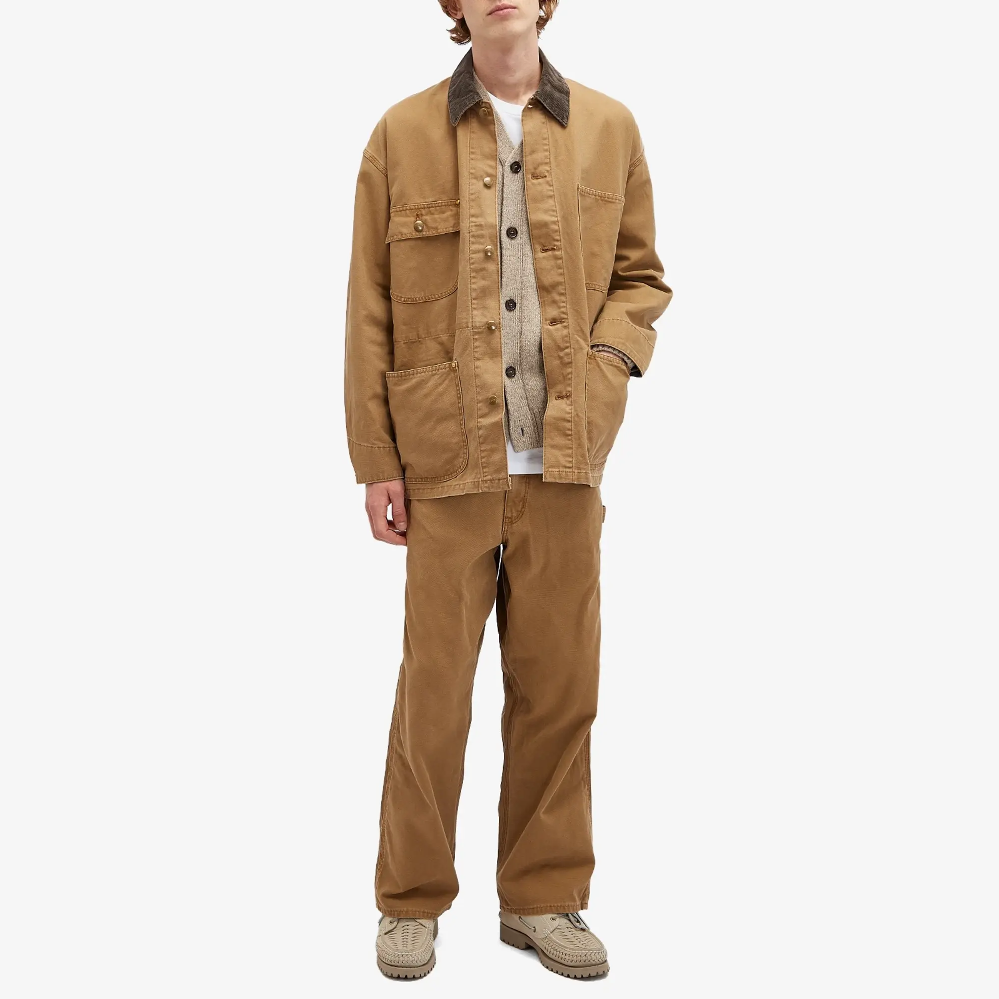 orSlow Men's Dad Fit Painter Pants Brown