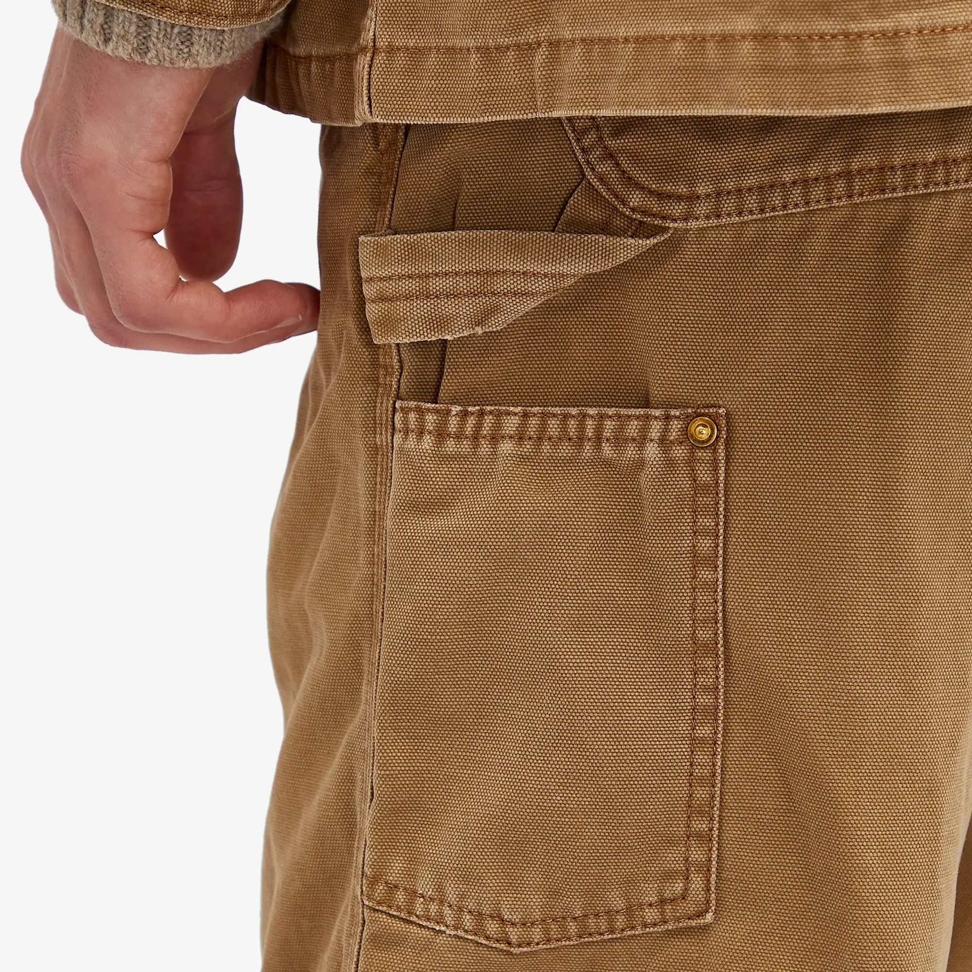 orSlow Men's Dad Fit Painter Pants Brown