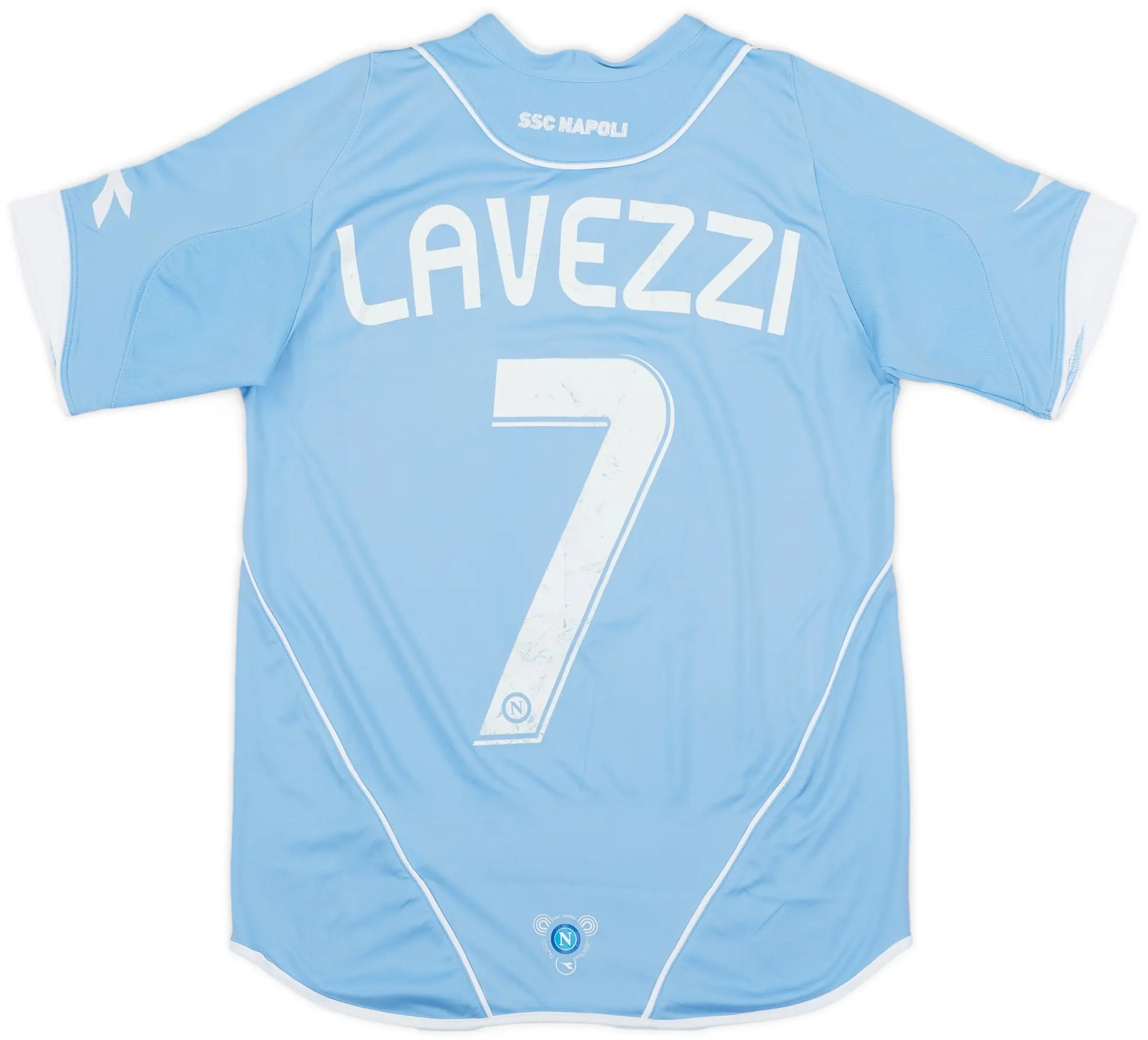 Diadora 2007-08 Napoli Home Shirt Lavezzi #7 - 5/10 - (XS)