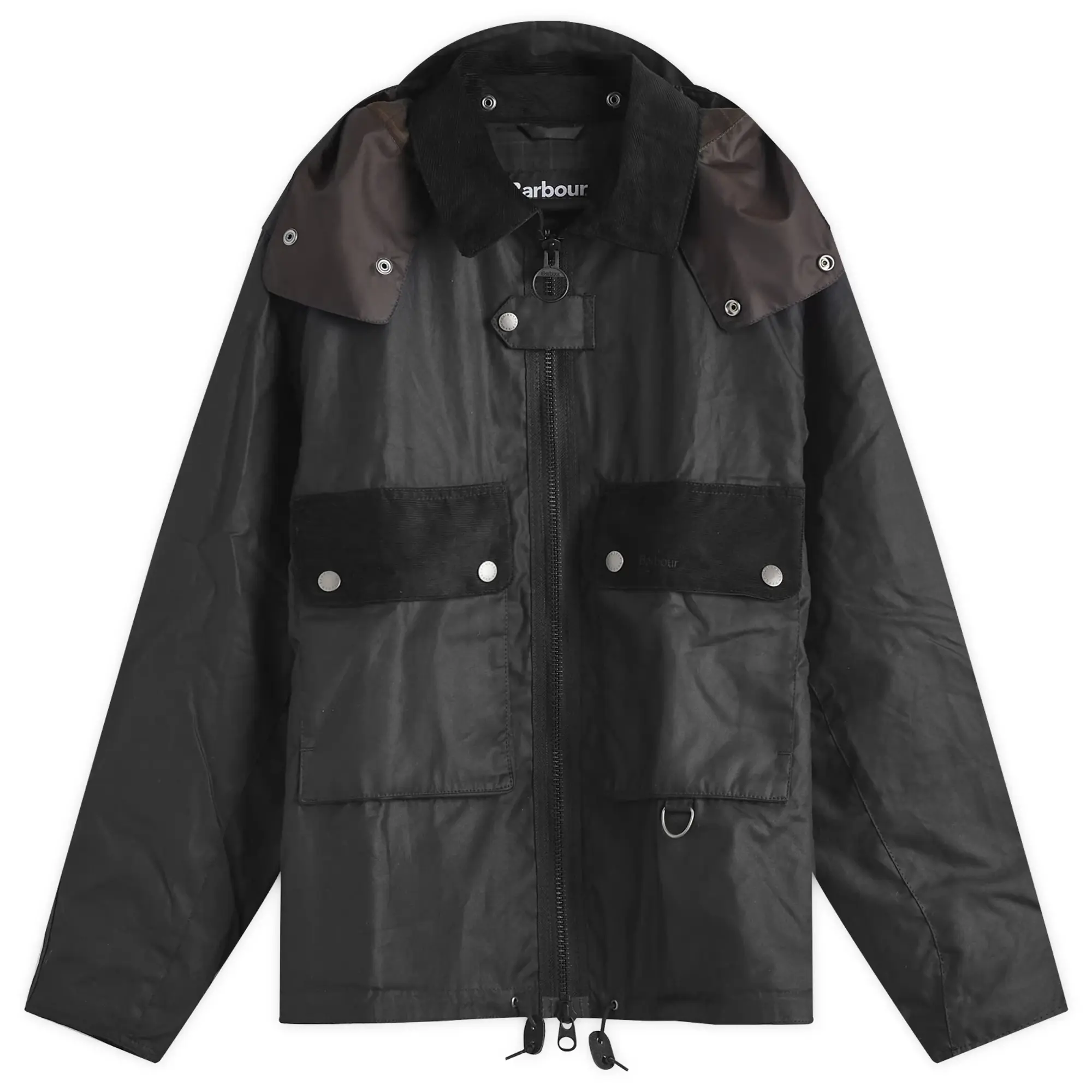 Barbour Men's Re-Engineered Spey Wax Jacket Black