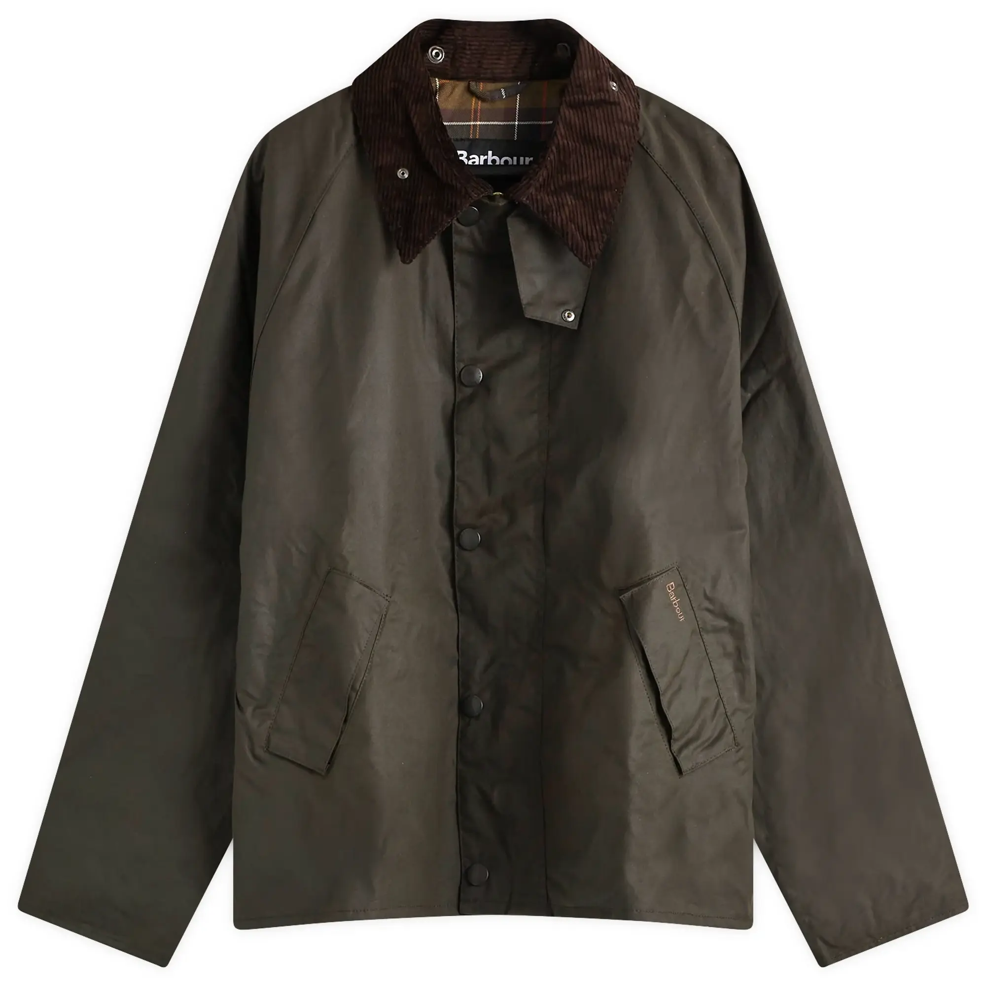 Barbour Men's OS Transport Wax Jacket Olive