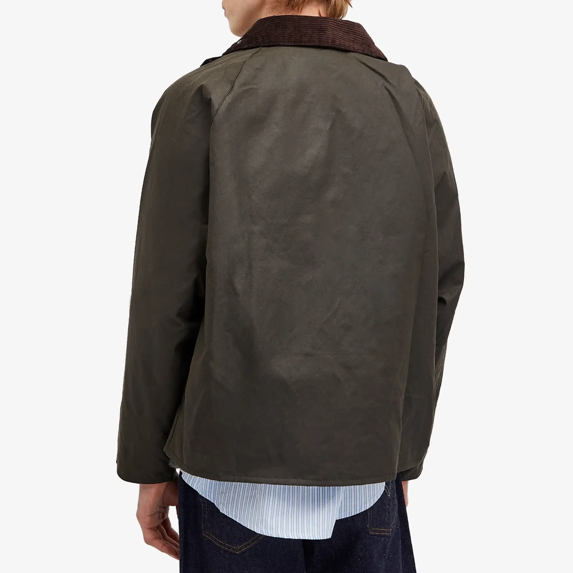 Barbour Men's OS Transport Wax Jacket Olive