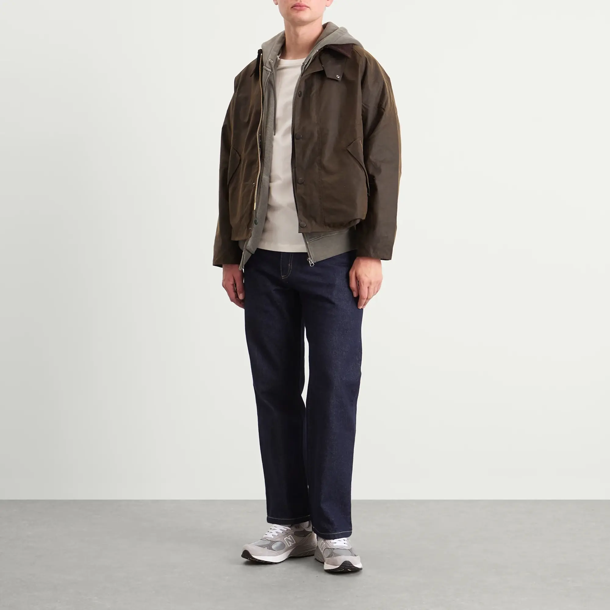 Barbour Men's OS Transport Wax Jacket Olive