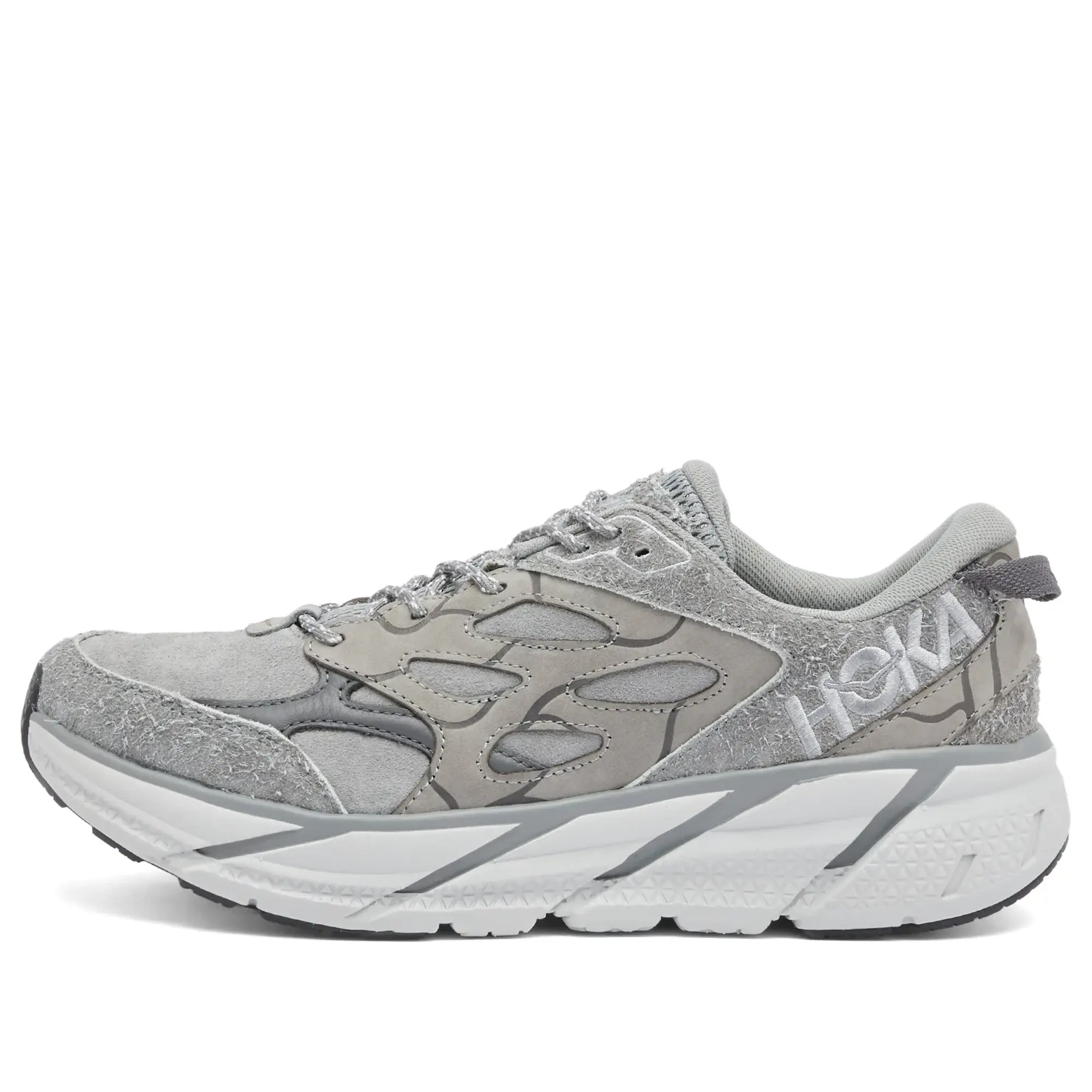 HOKA ONE ONE U Clifton L Suede TP Galactic Grey/Satellite Grey