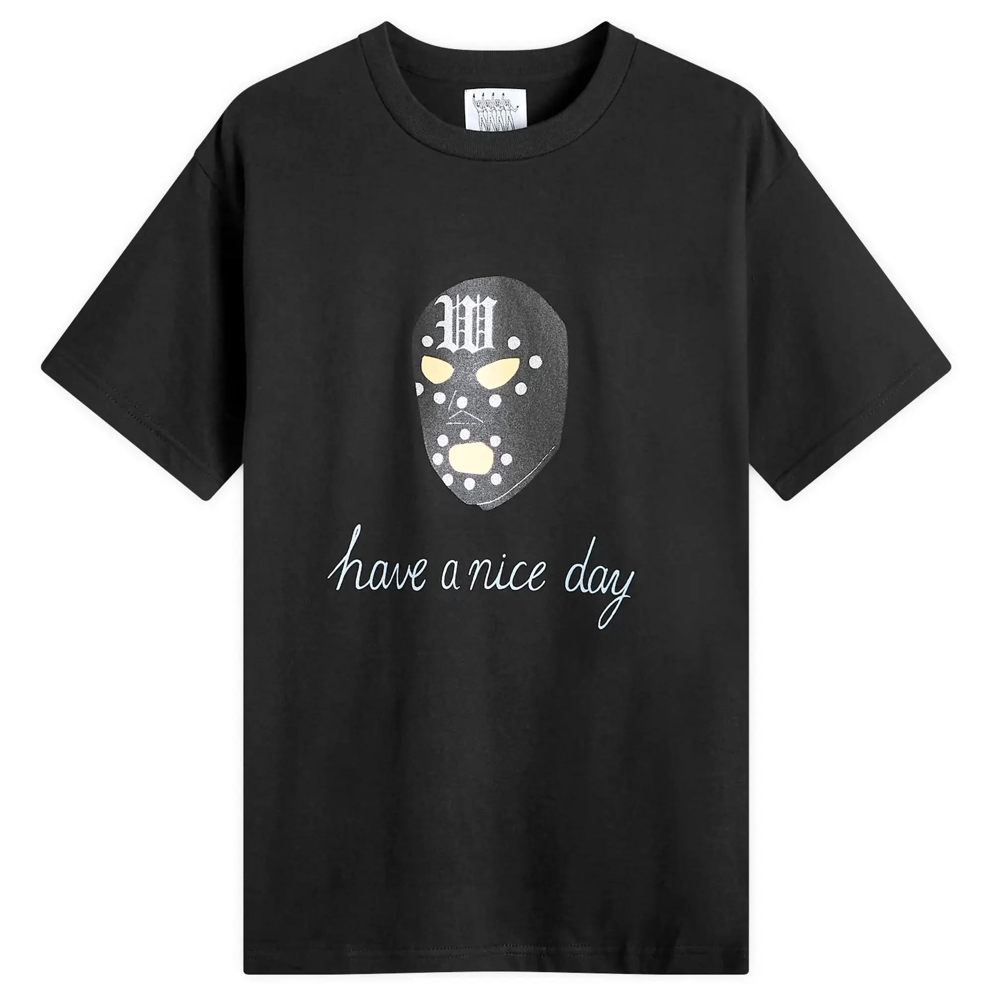 Wacko Maria Men's Type-1 Have A Nice Day T-Shirt Black