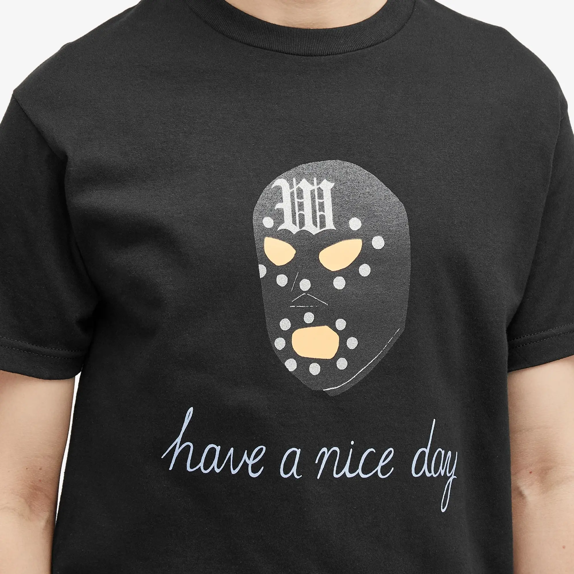 Wacko Maria Men's Type-1 Have A Nice Day T-Shirt Black