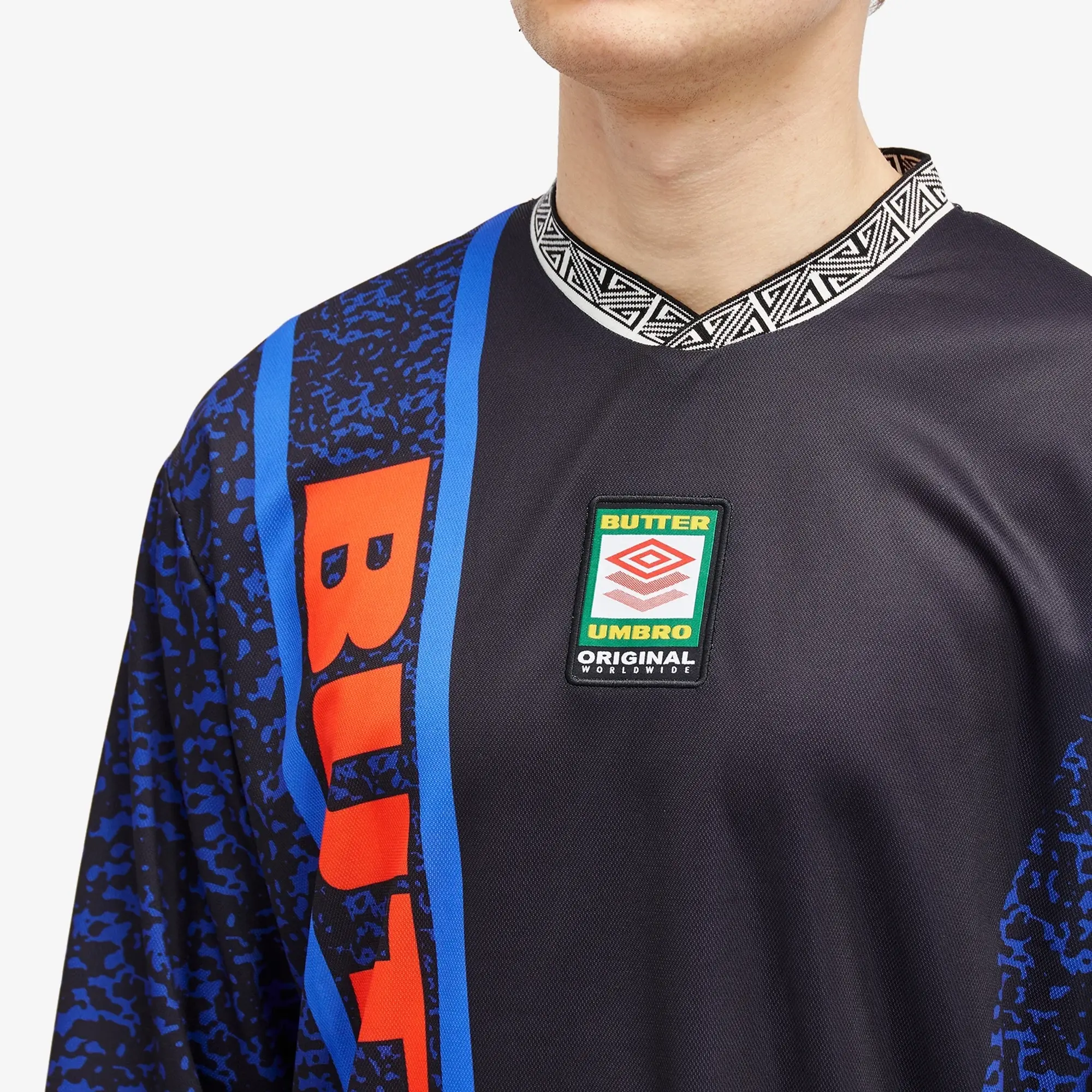 Butter Goods Men's x Umbro Goalie Long Sleeve Jersey Black / Blue