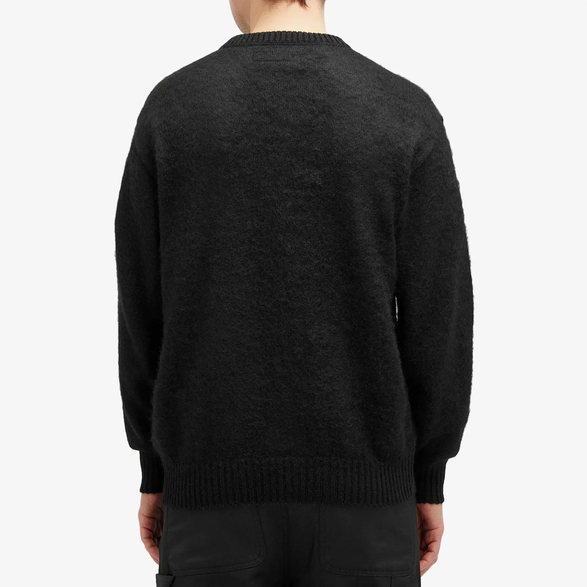 Wacko Maria Men's Logo Mohair Sweater Black