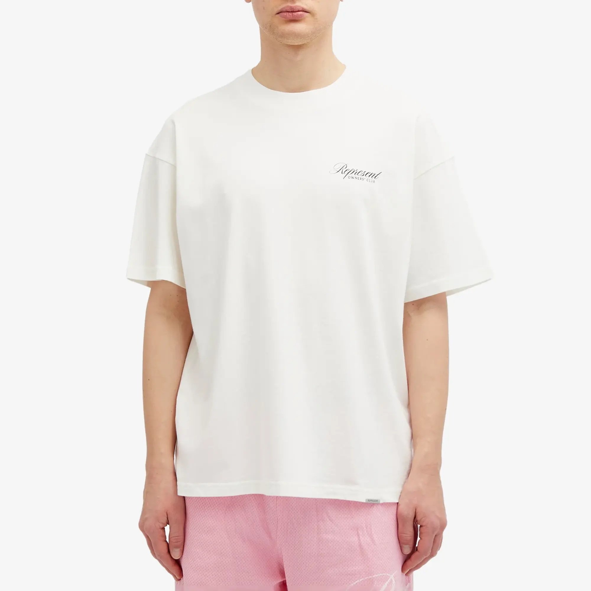 Represent Men's Owners Club Script T-Shirt Flat White