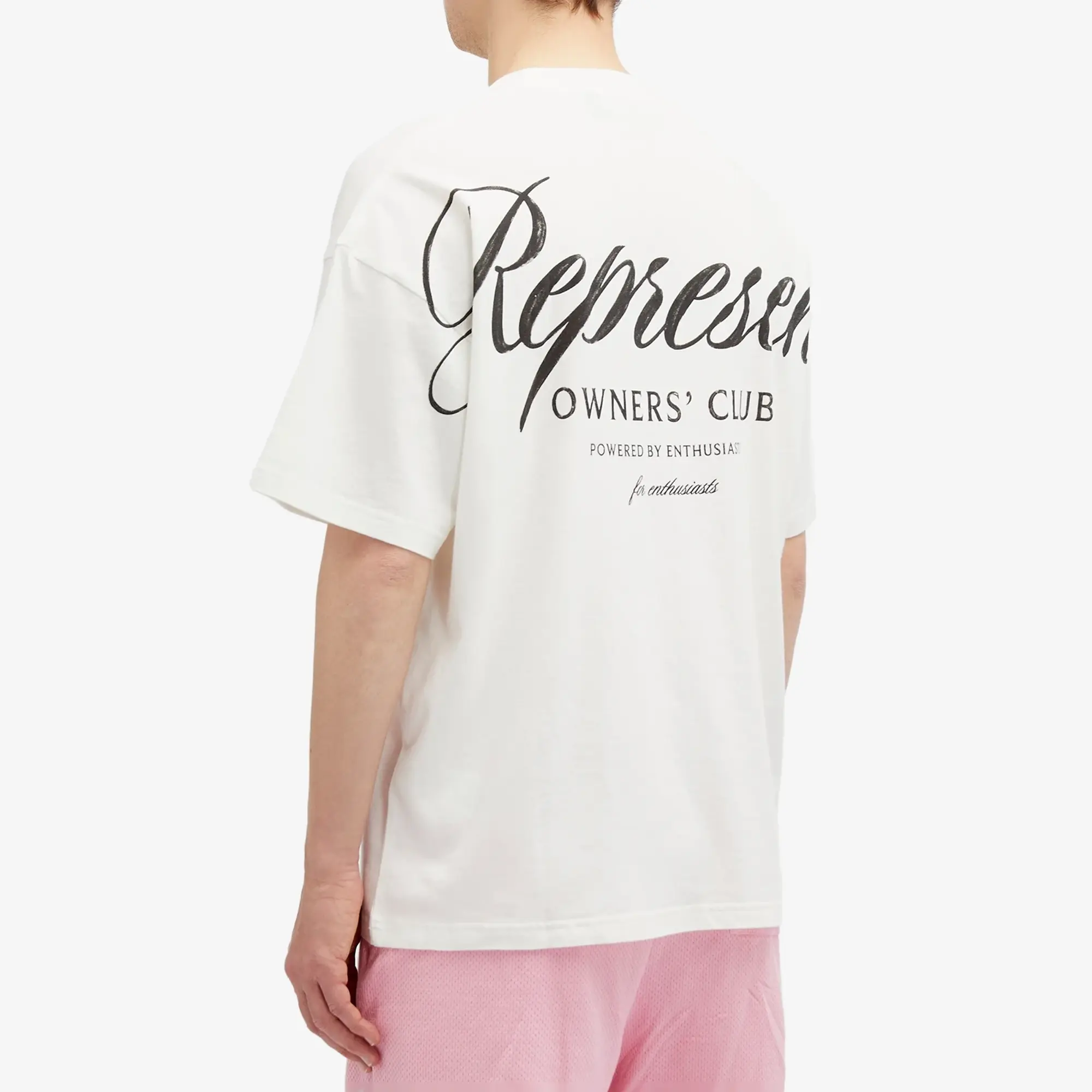 Represent Men's Owners Club Script T-Shirt Flat White