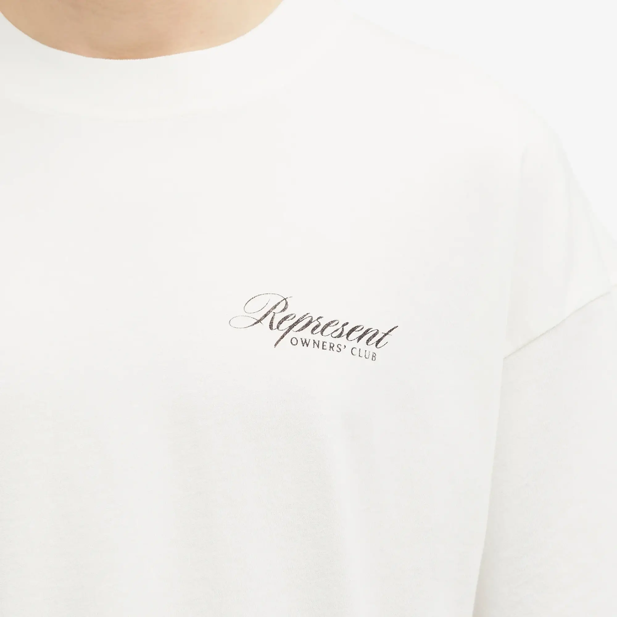 Represent Men's Owners Club Script T-Shirt Flat White