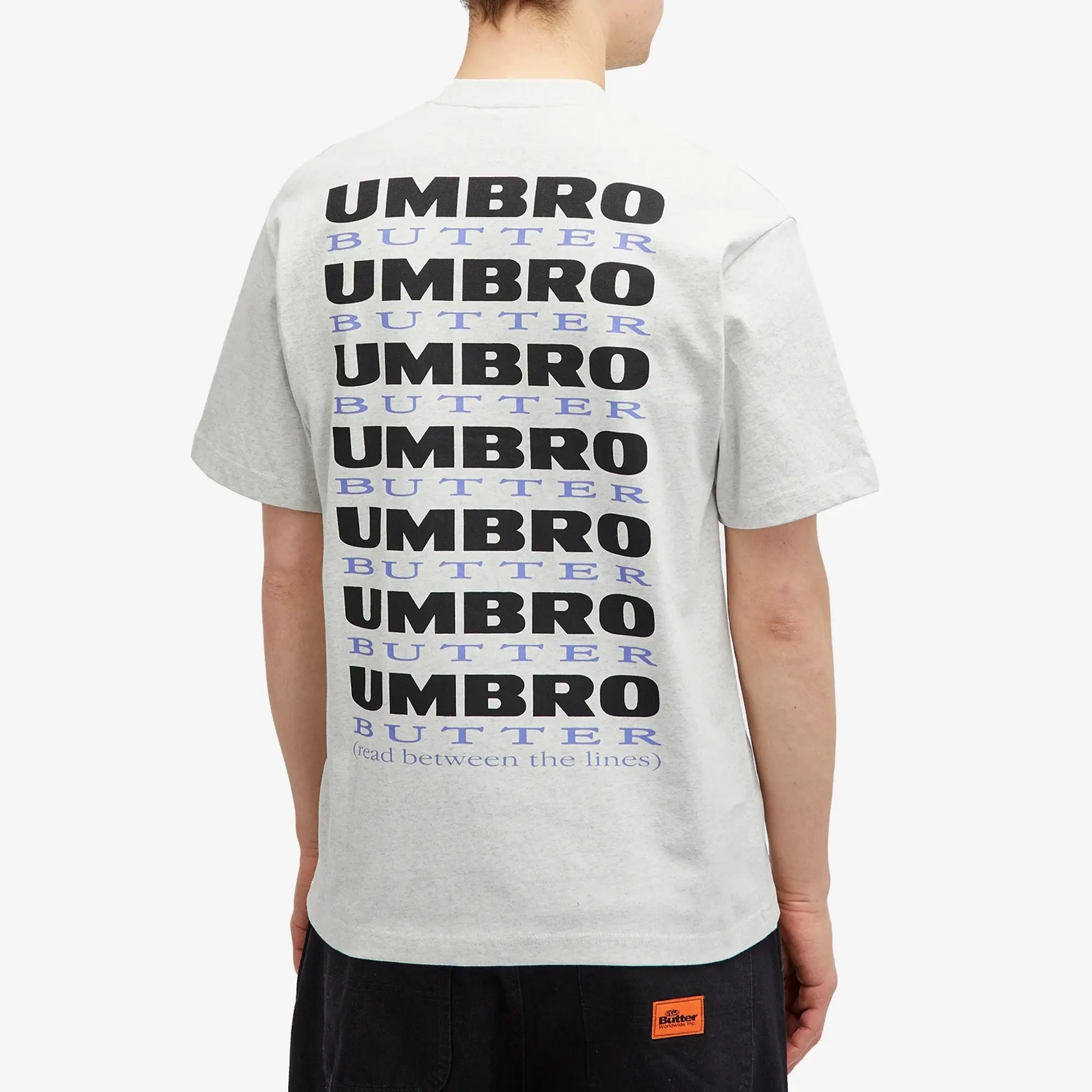 Butter Goods Men's x Umbro Lines T-Shirt Ash