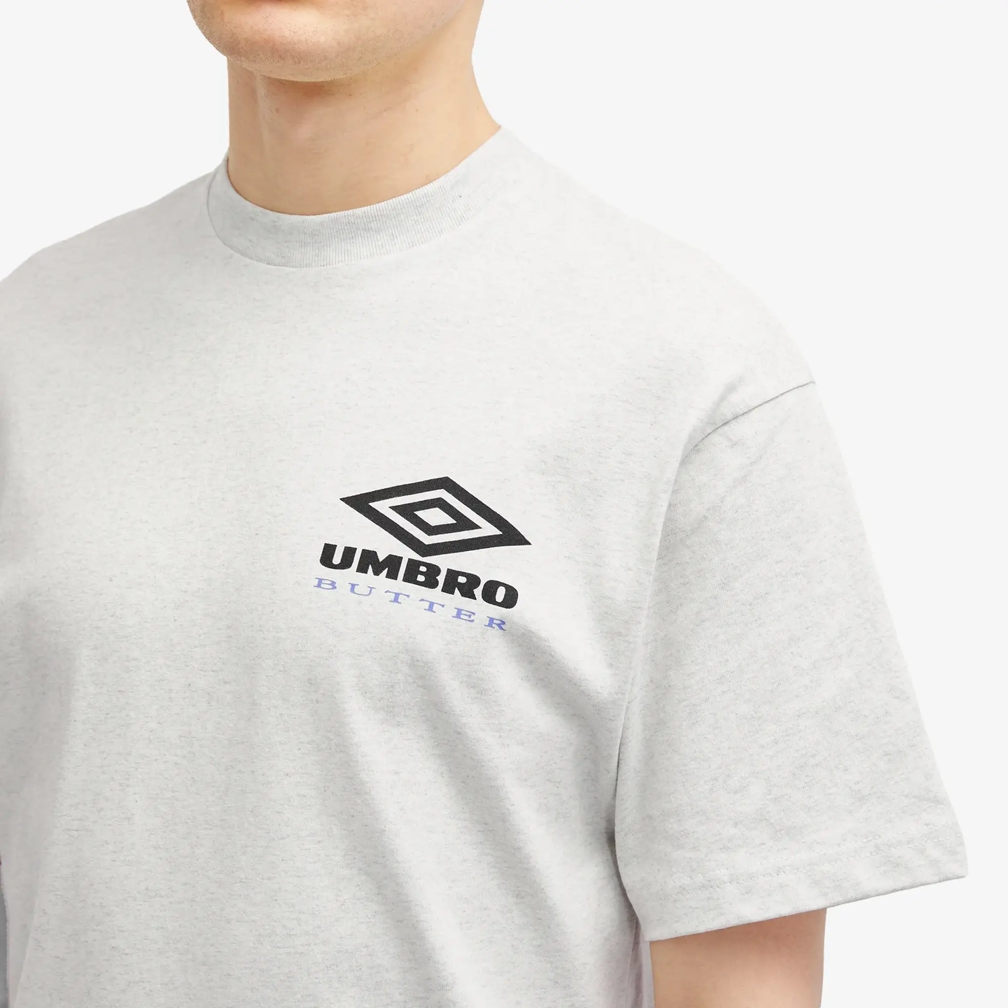 Butter Goods Men's x Umbro Lines T-Shirt Ash