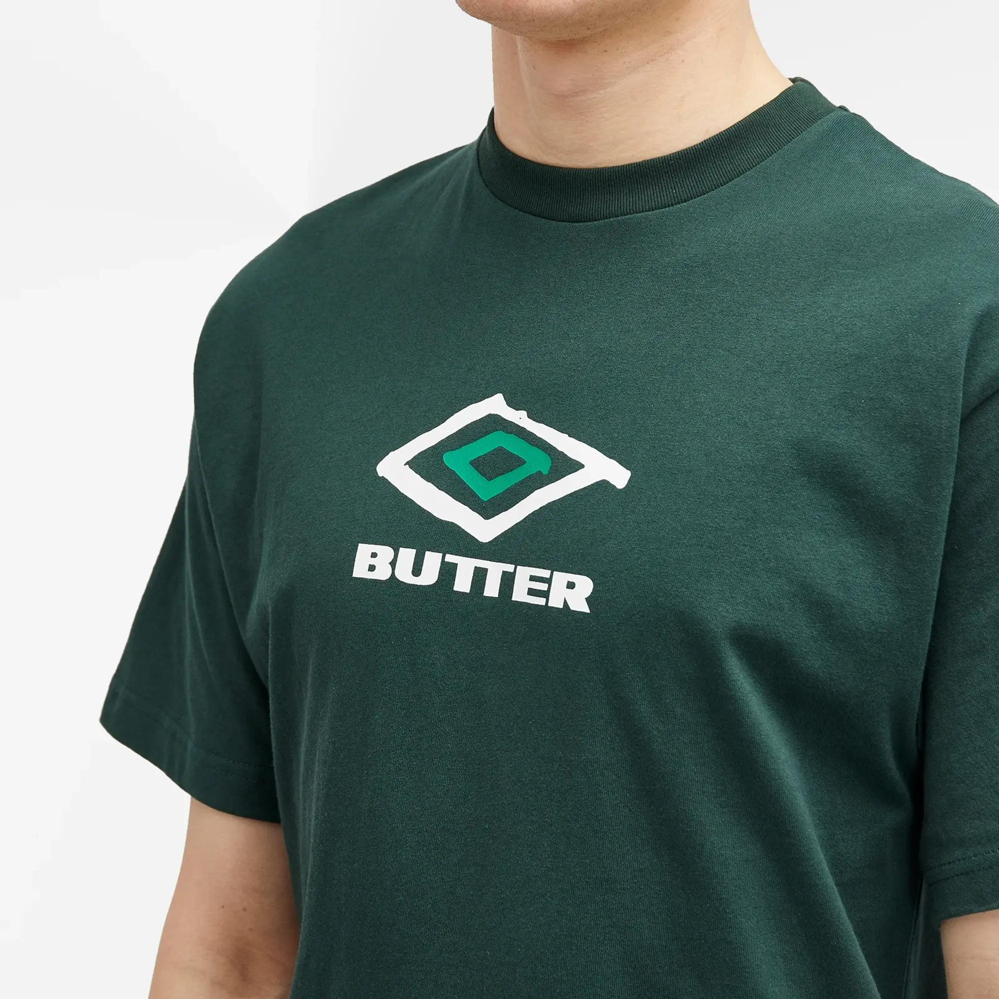 Butter Goods Men's x Umbro Ball T-Shirt Dark Forest