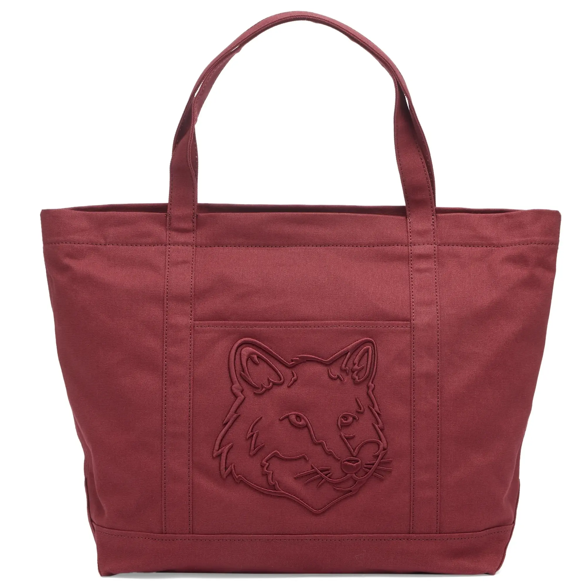 Maison Kitsuné Maison Kitsune Fox Head Large Tote Bag Redstar