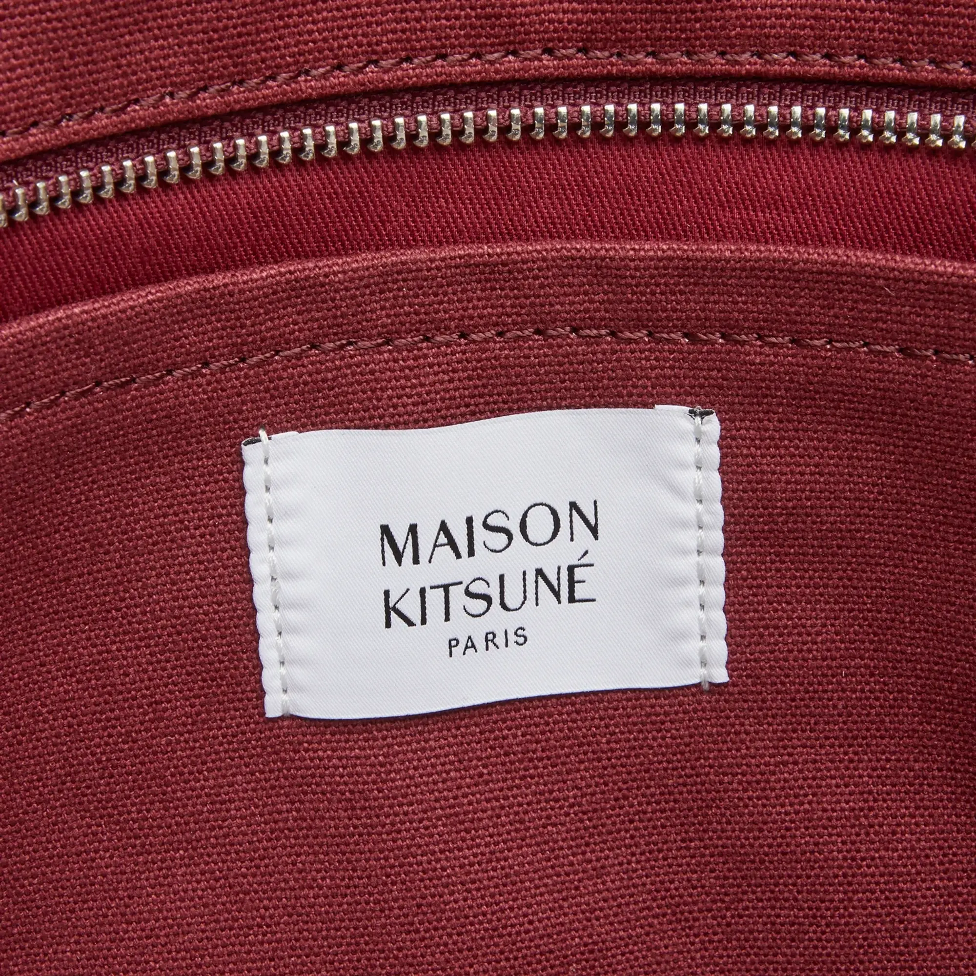 Maison Kitsuné Maison Kitsune Fox Head Large Tote Bag Redstar