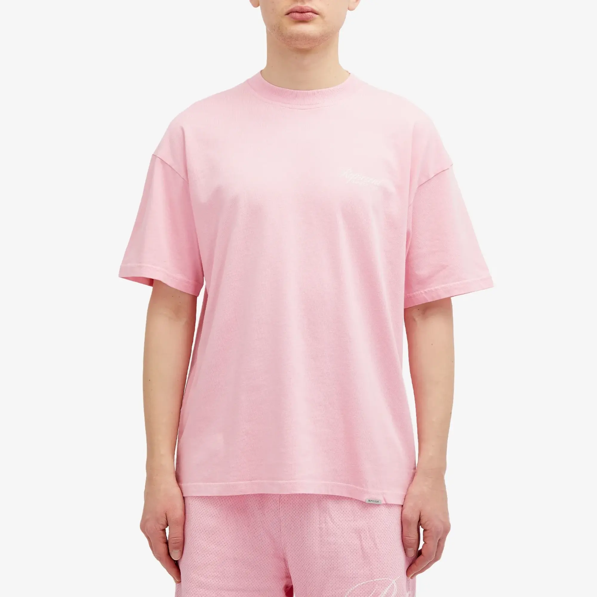 Represent Men's Owners Club Script T-Shirt Pink