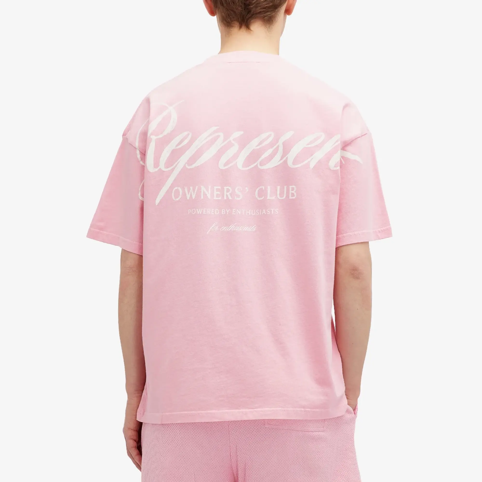 Represent Men's Owners Club Script T-Shirt Pink