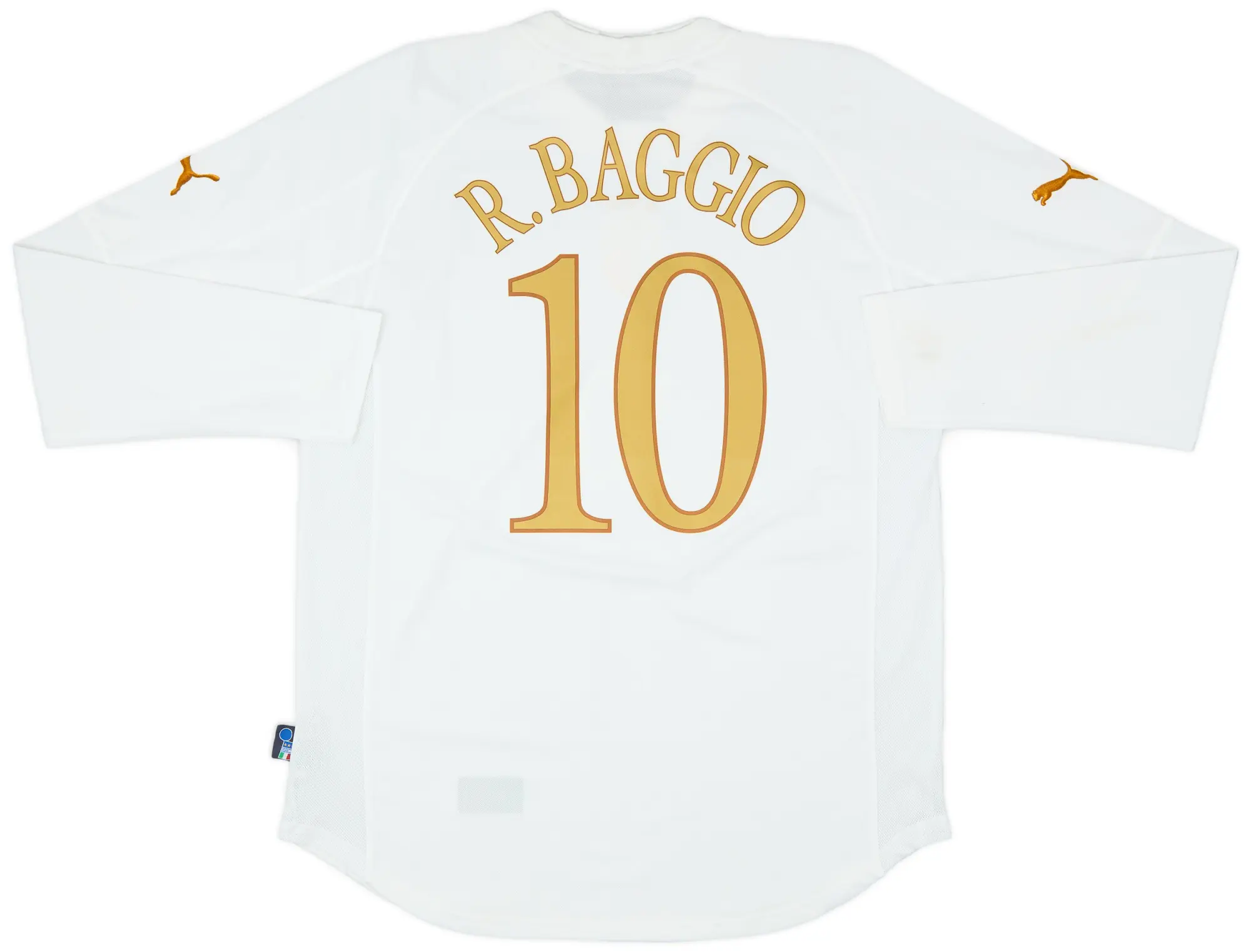 Puma 2004-06 Italy Away L/S Shirt Baggio #10 - 8/10 - (XL)