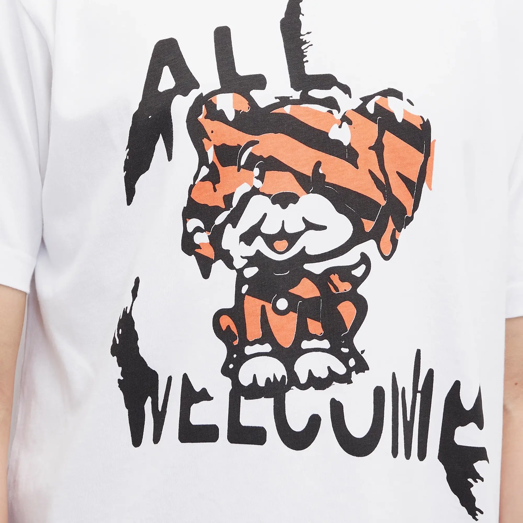 Good Morning Tapes Men's All Welcome Dog T-Shirt White